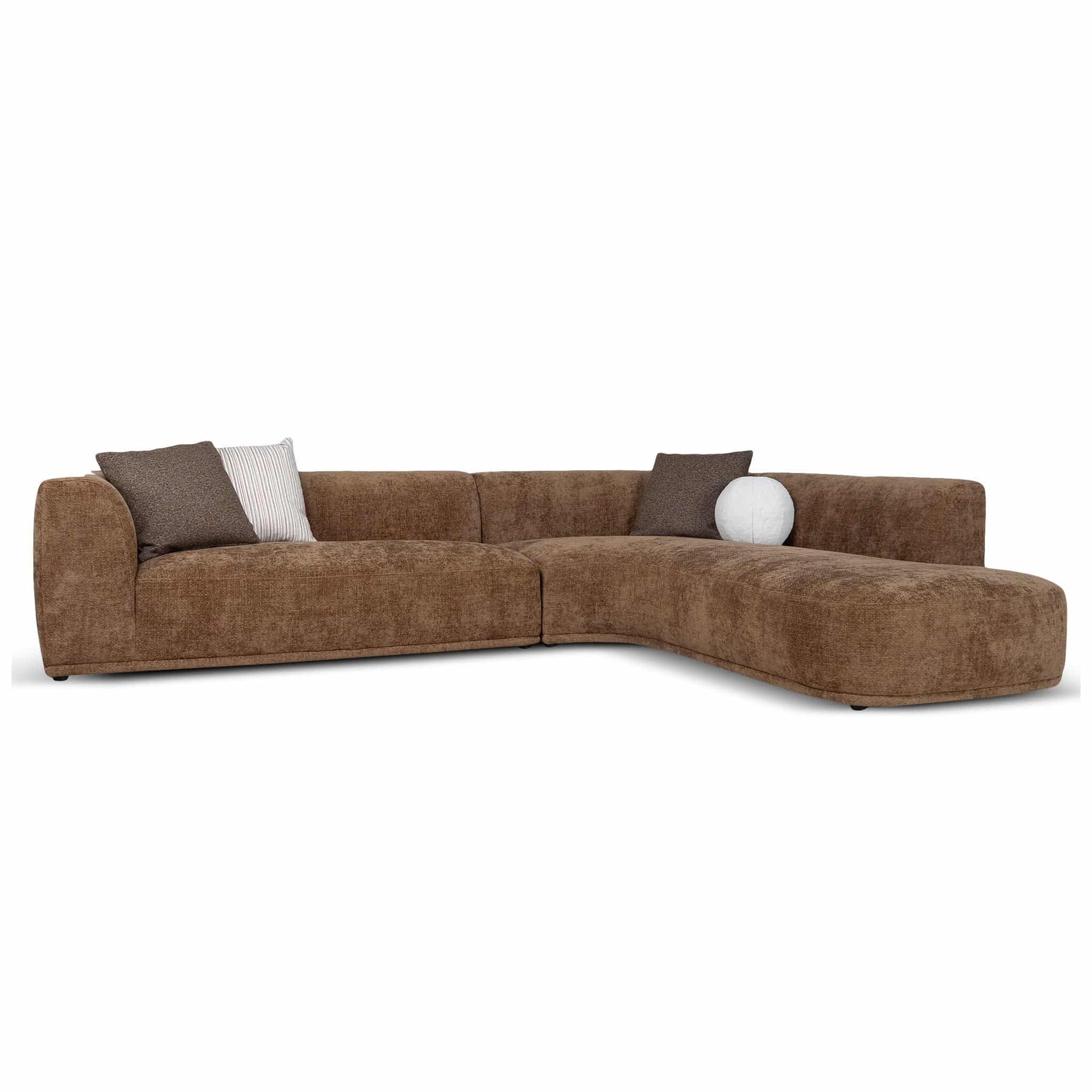 4 Seater Right Chaise Sofa – Lila Nutmeg