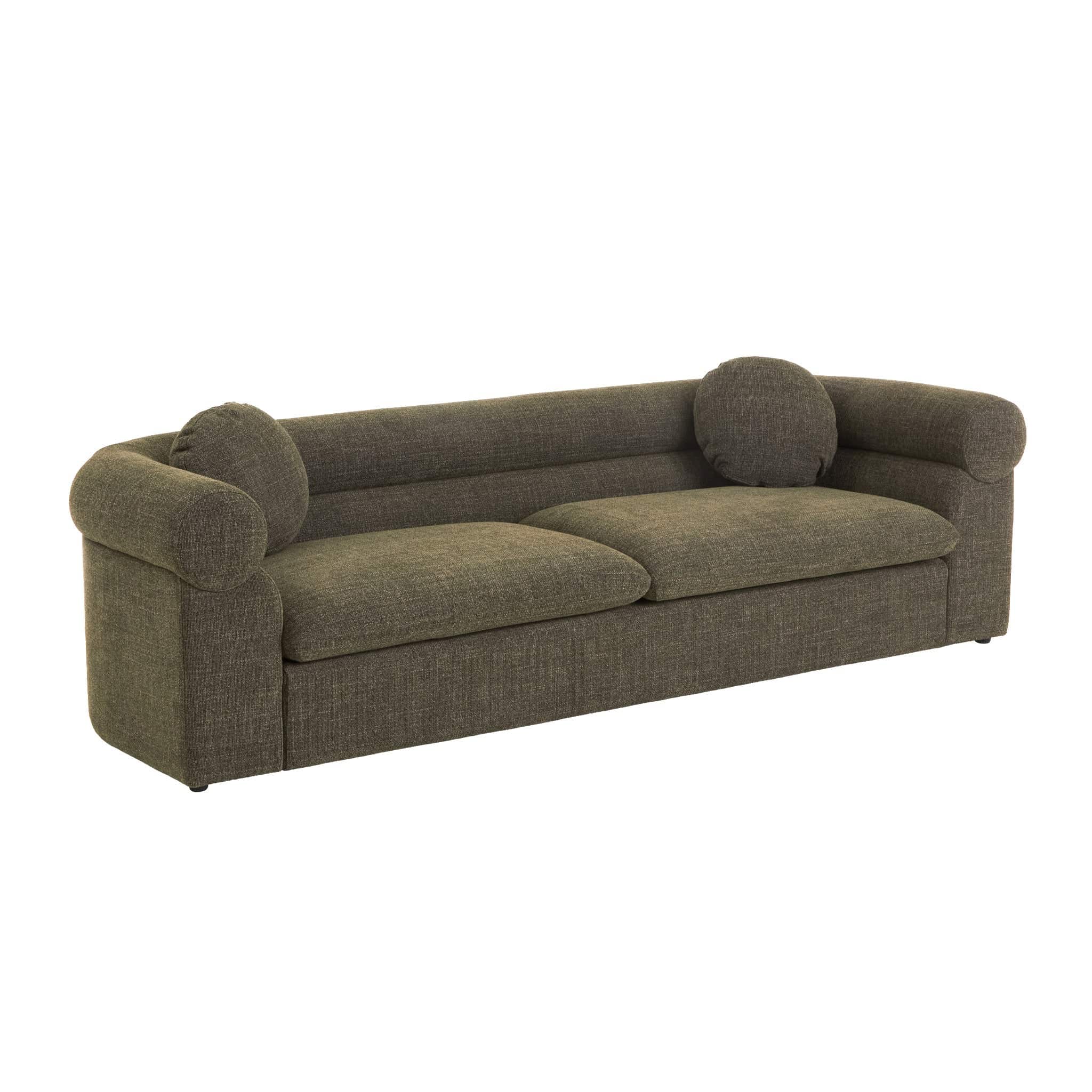 3 Seater Sofa – Kaitoke Green (258cm (W) x 94cm (D) x 72cm (H))