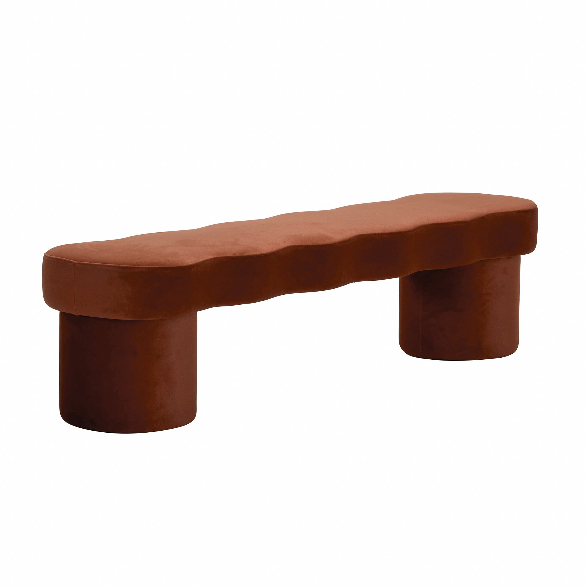 Ottoman Bench – Burnt Brown