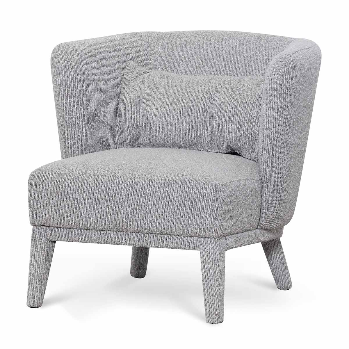 Armchair – Ash Grey Boucle