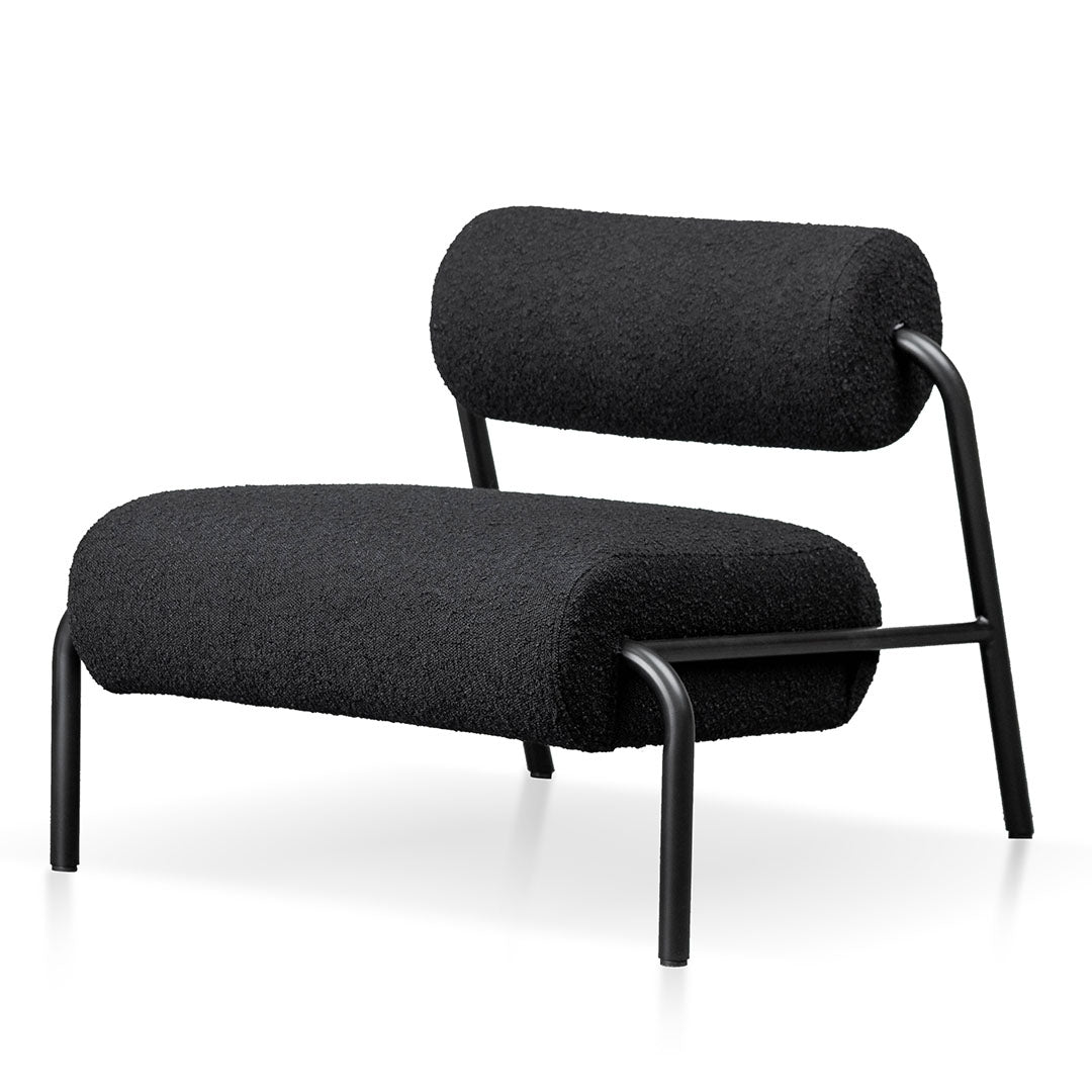 Lounge Chair – Black Boucle