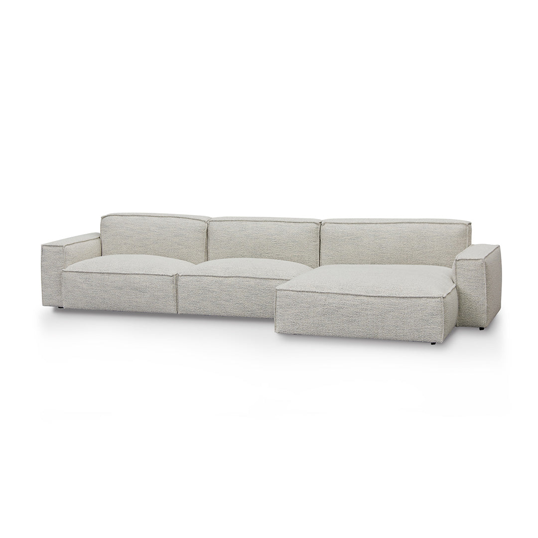 Right Chaise Fabric Sofa – Fog Grey
