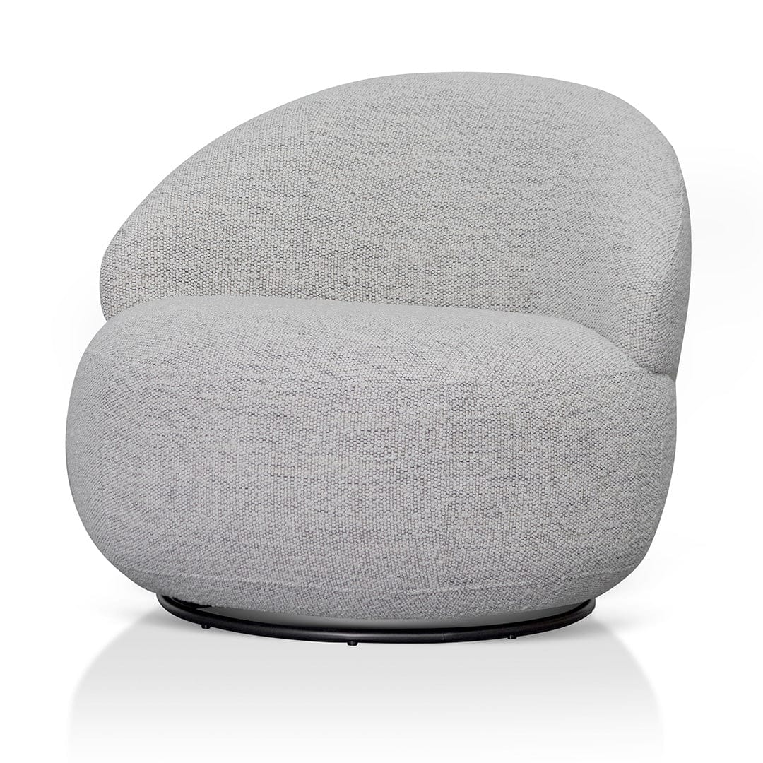 Swivel Fabric Lounge Chair – Fog Grey