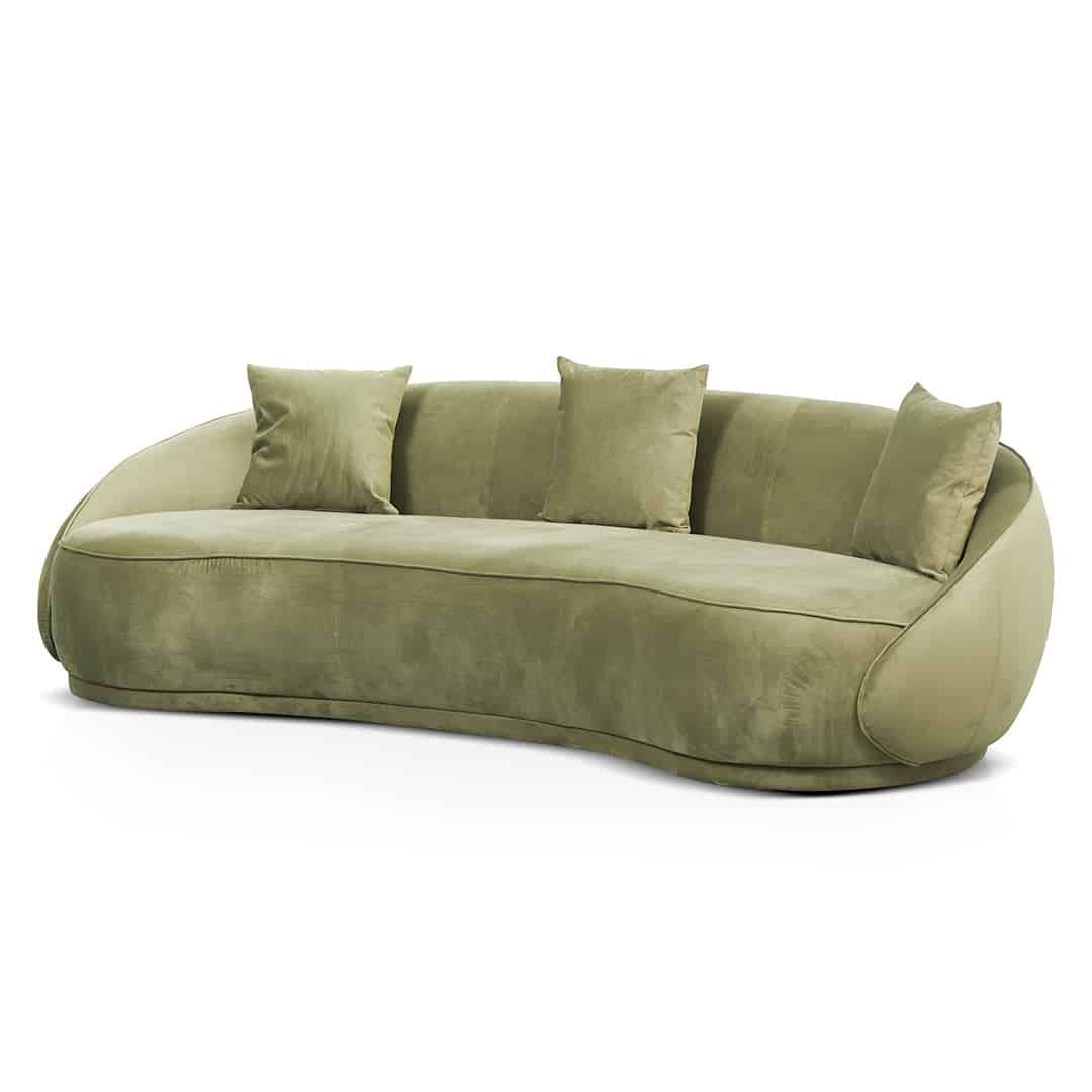 4 Seater Fabric Sofa – Elegant Sage