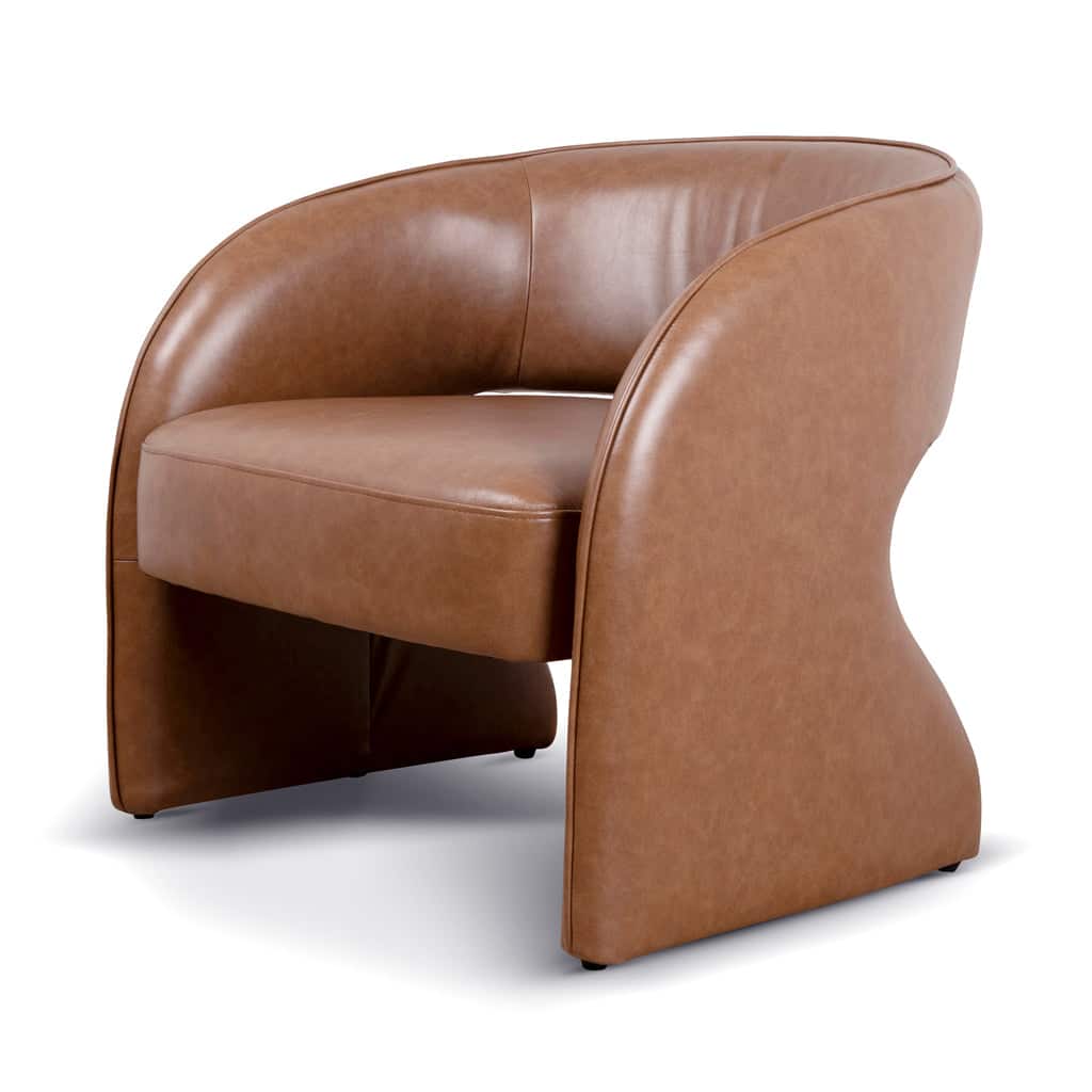 Armchair – Caramel Brown Leather