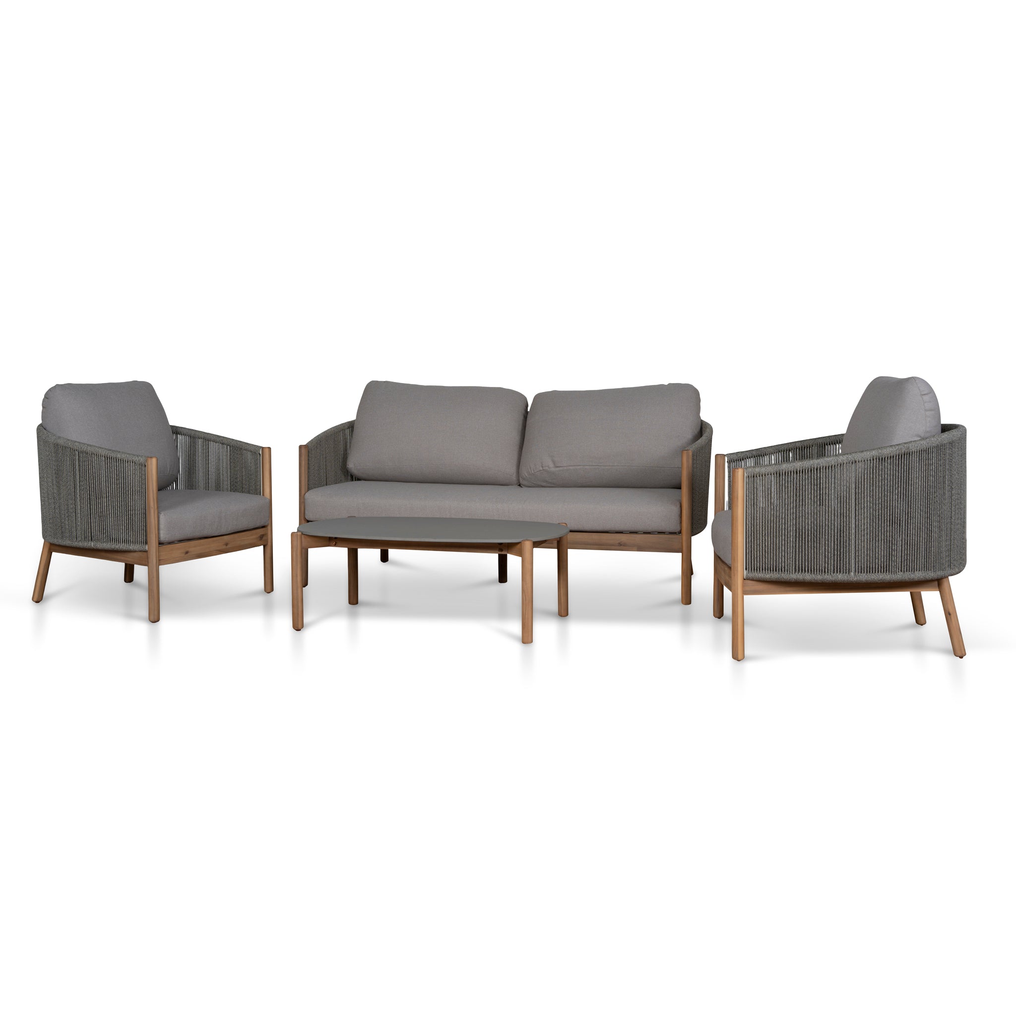 4pcs Outdoor Lounge Set – Light Brown