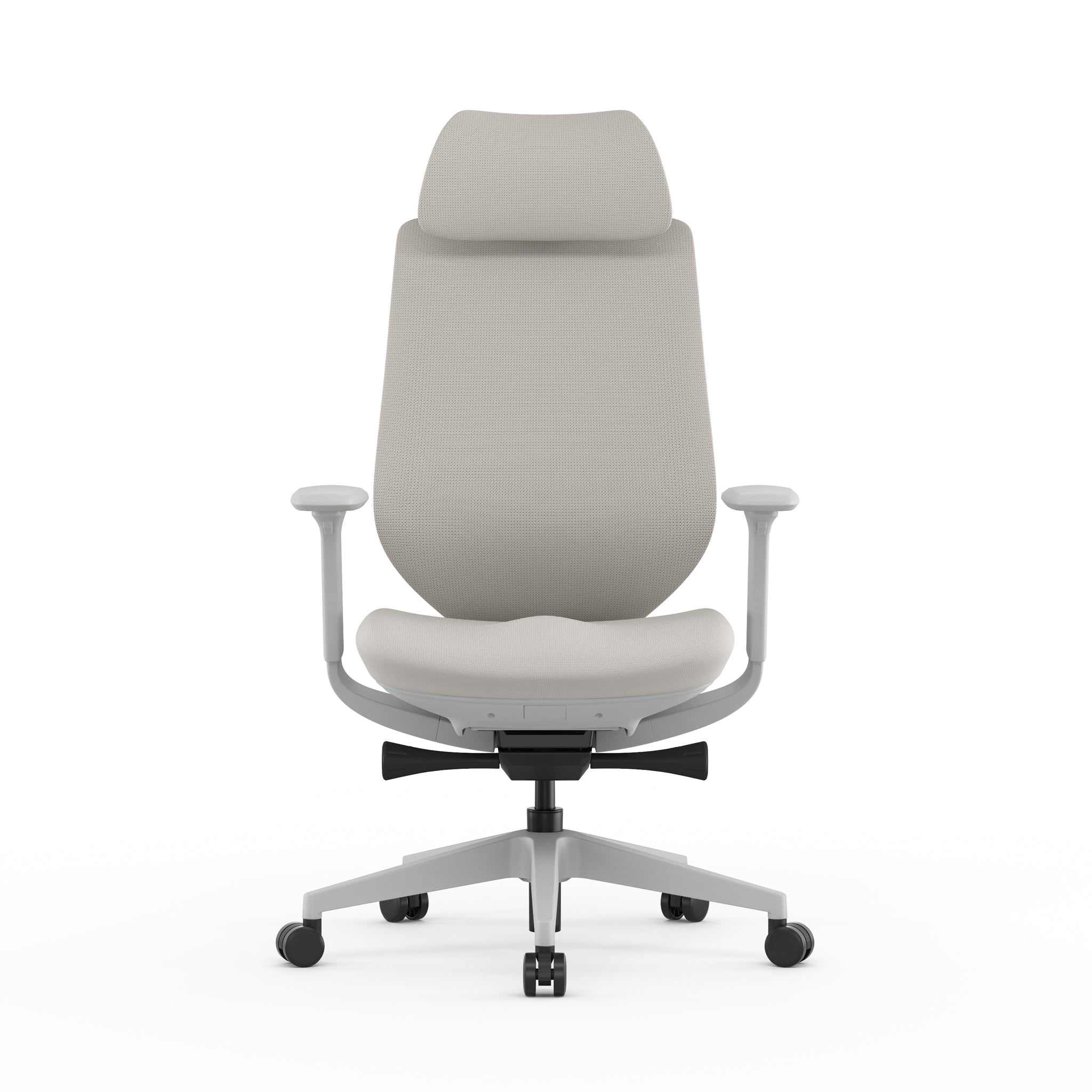 Mesh Office Chair - Light Grey with Headrest — view 2