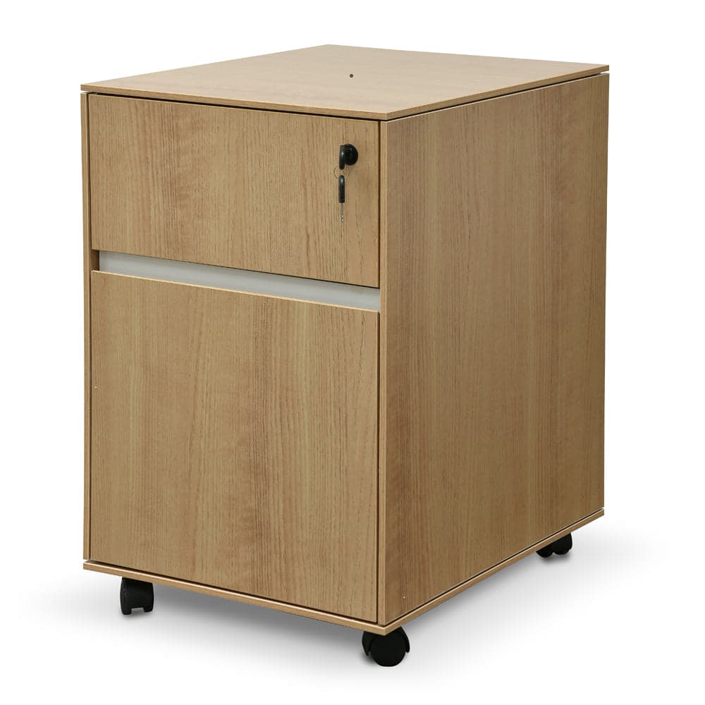 2 Drawer Mobile Pedestal – Natural