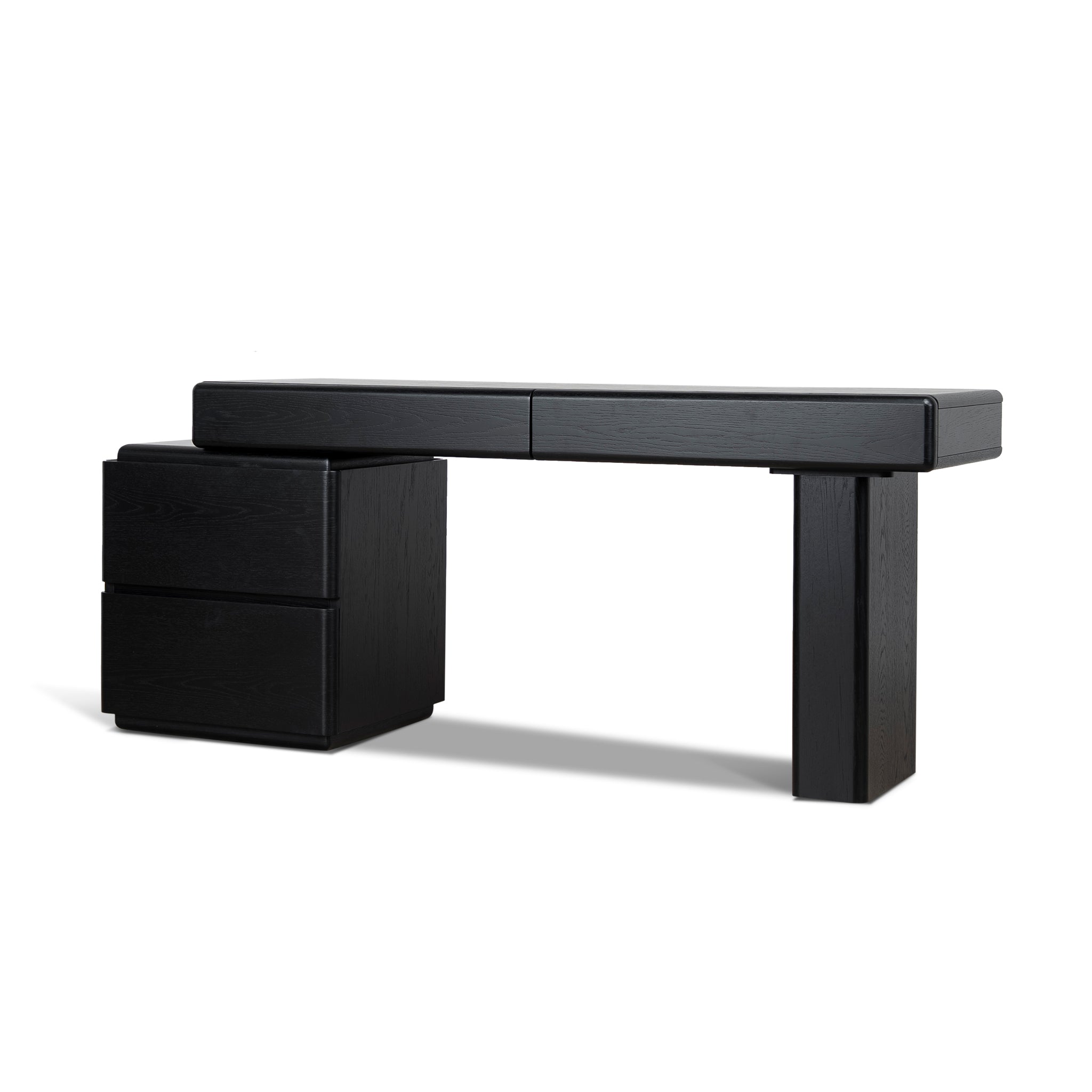 1.6m Office desk – Black Oak