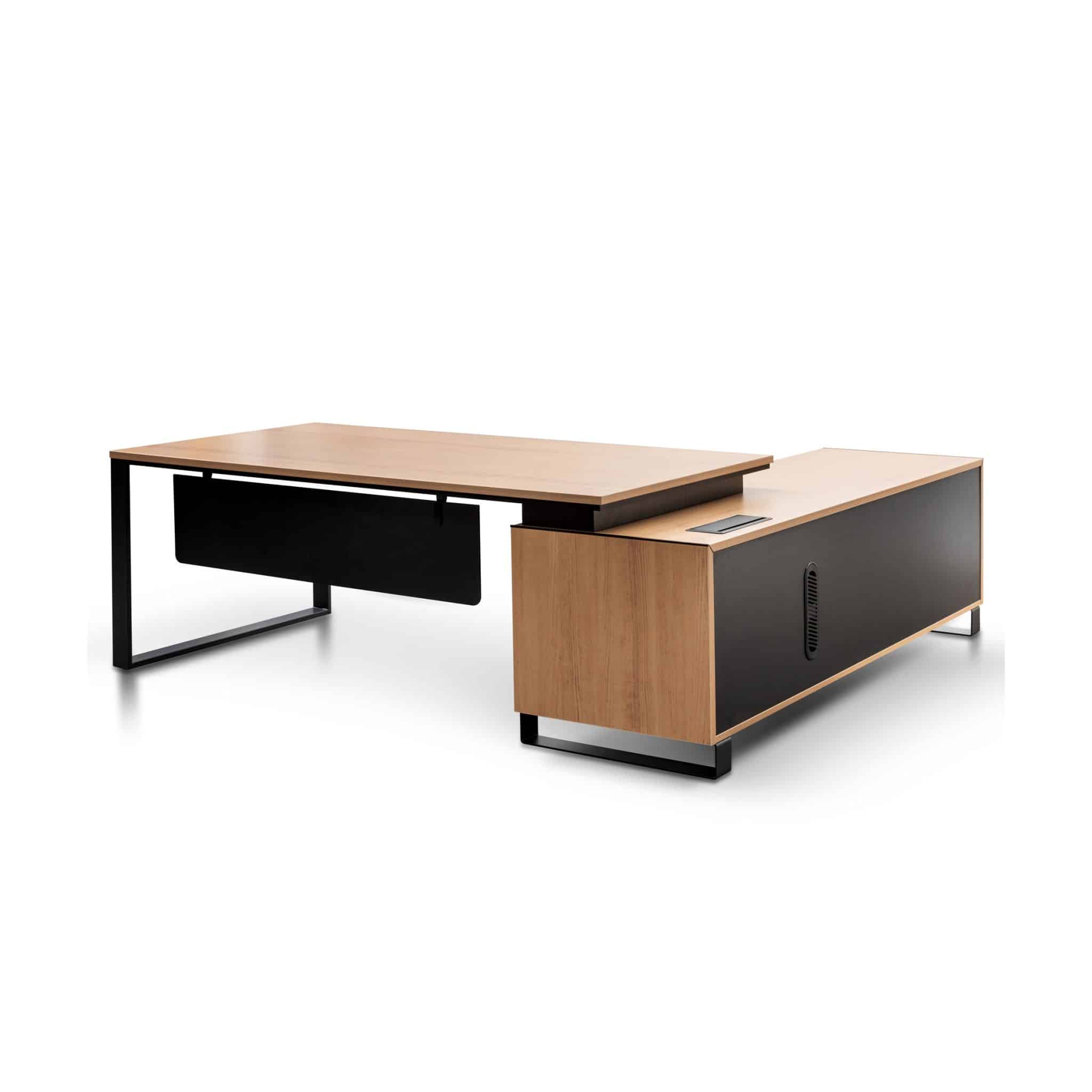 2.3m Left Return Office Desk – Natural