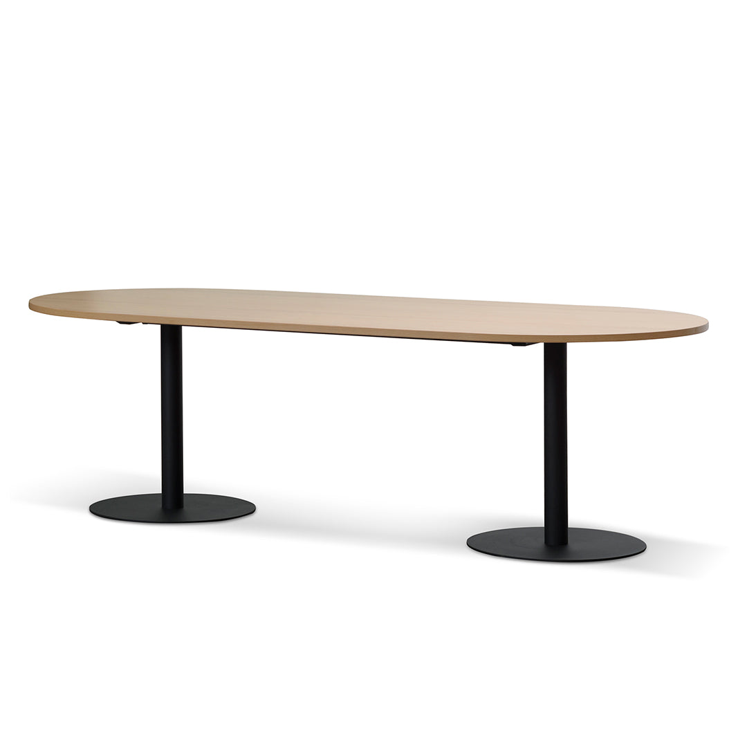 2.4m Oval Meeting Table – Natural