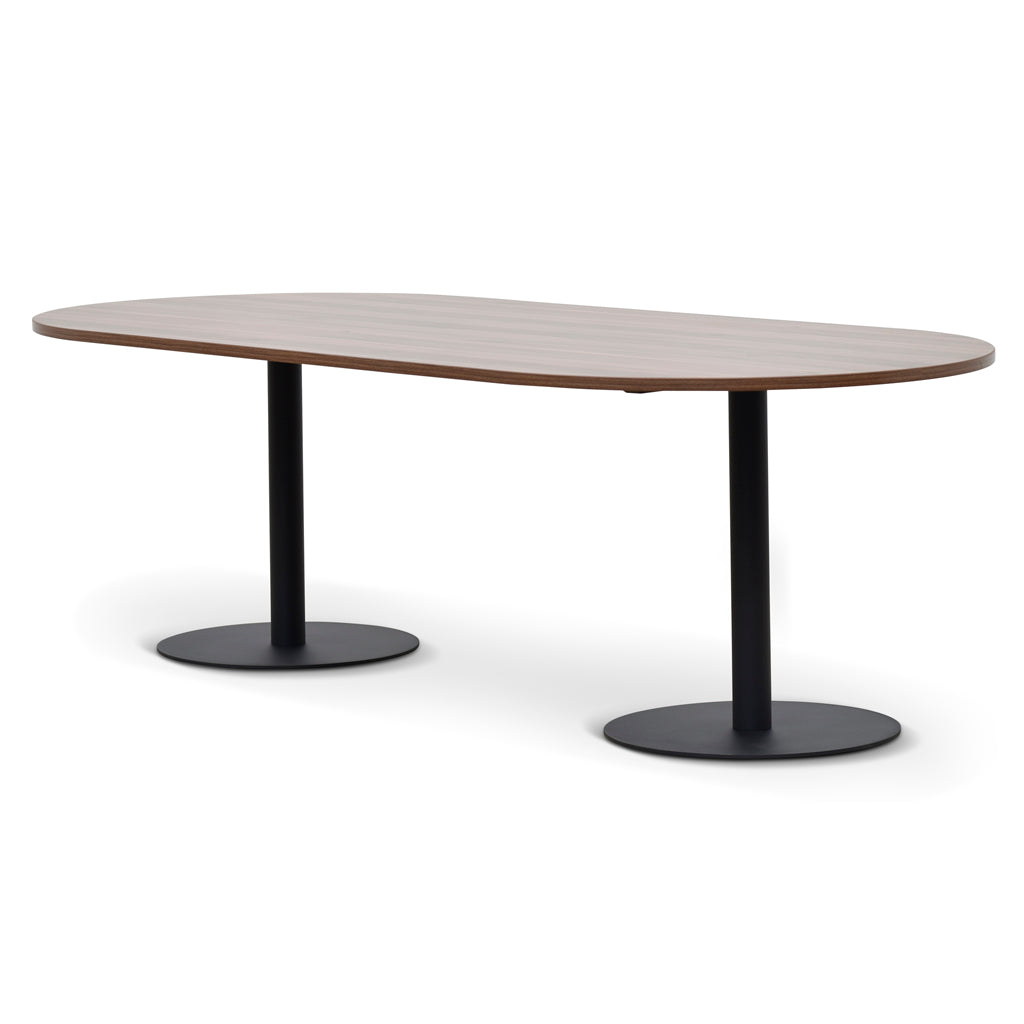2.4m Oval Meeting Table – Walnut