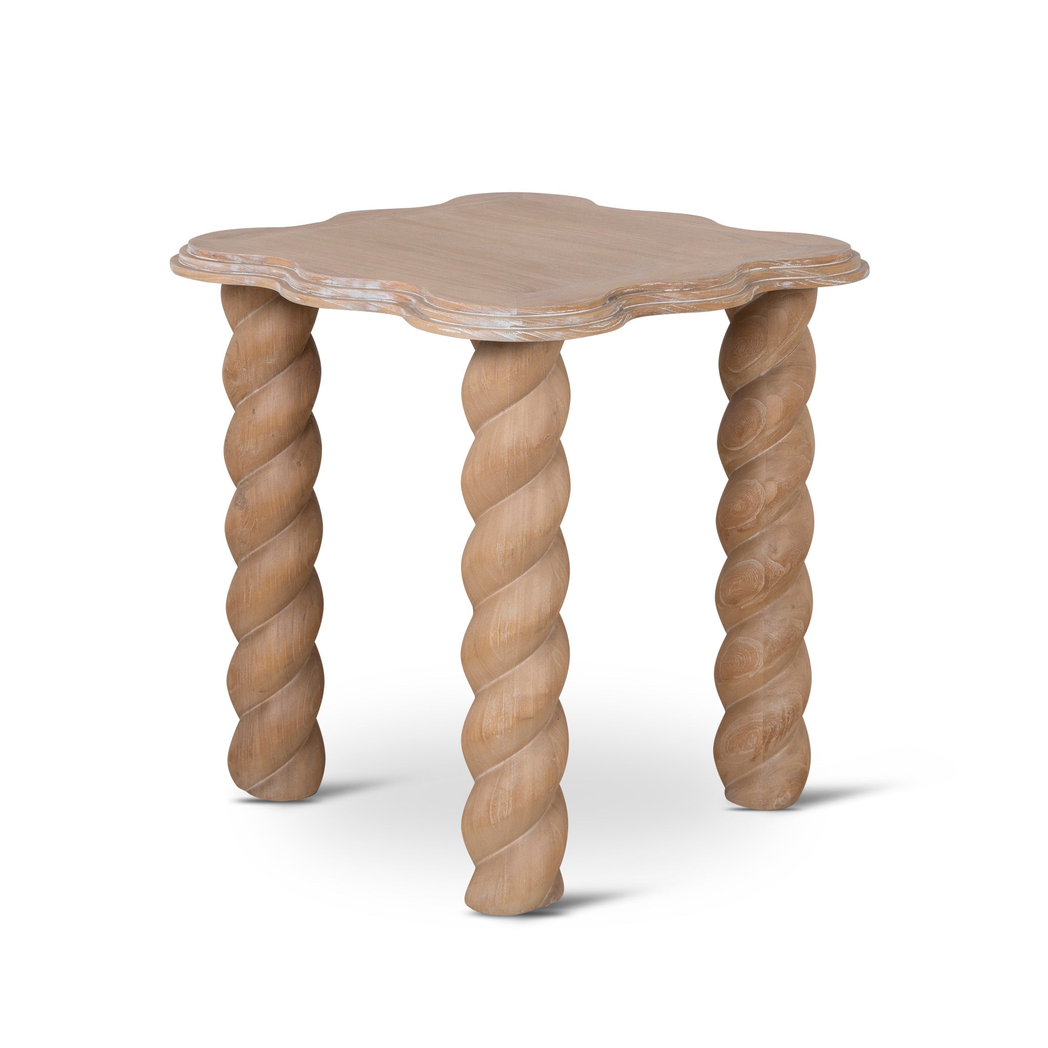 55cm Side Table – Natural (55cm (W) x 55cm (D) x 56cm (H))
