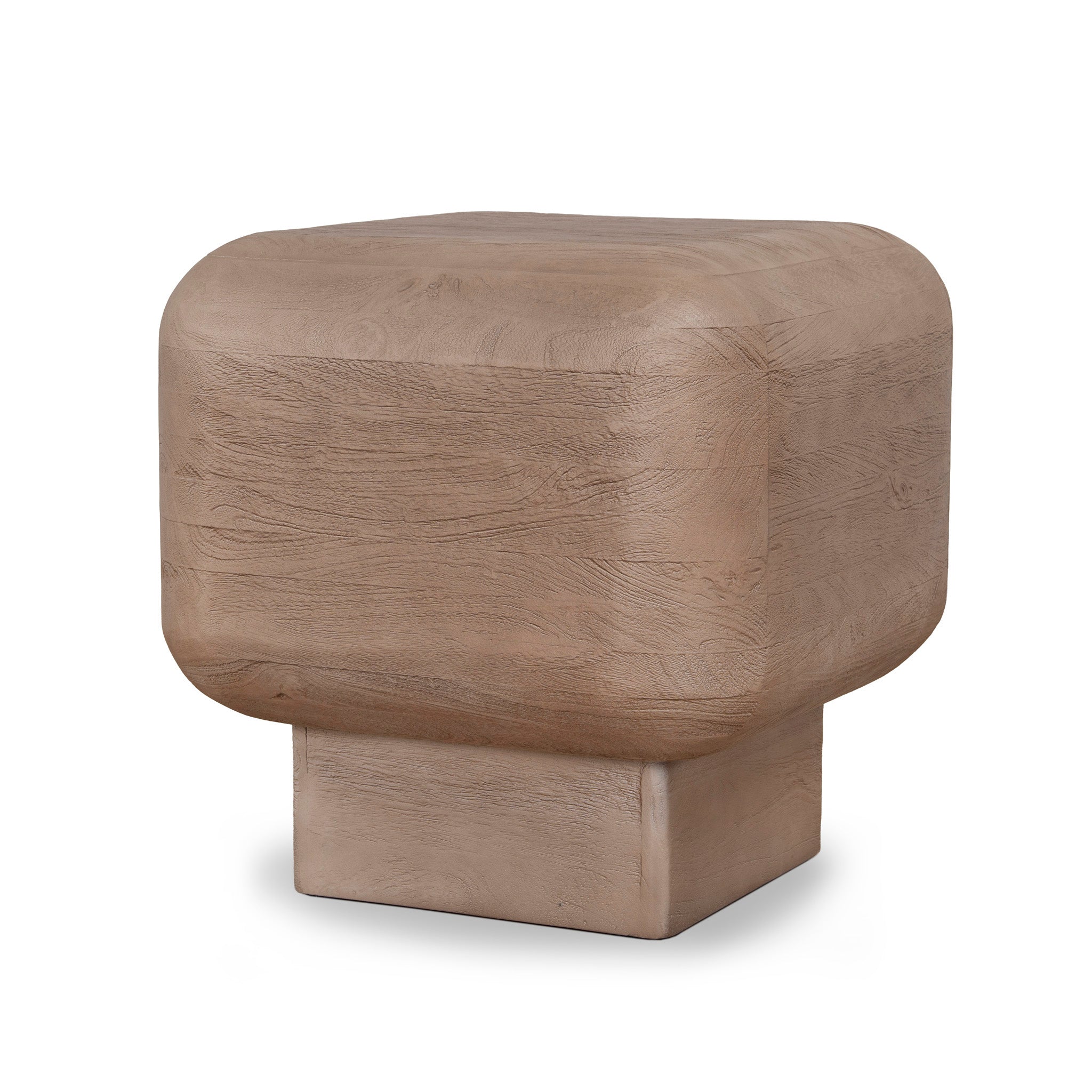 45cm Side Table – Natural (45cm (W) x 45cm (D) x 52cm (H))