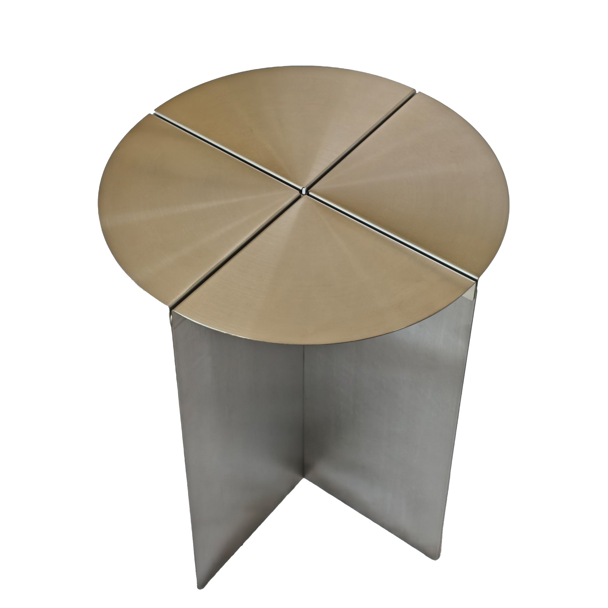 38cm Round Side Table – Stainless Steel
