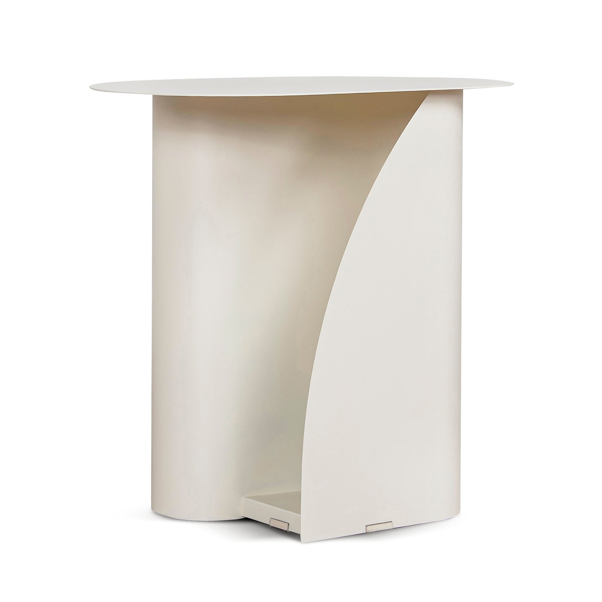50cm Side Table – Ivory White