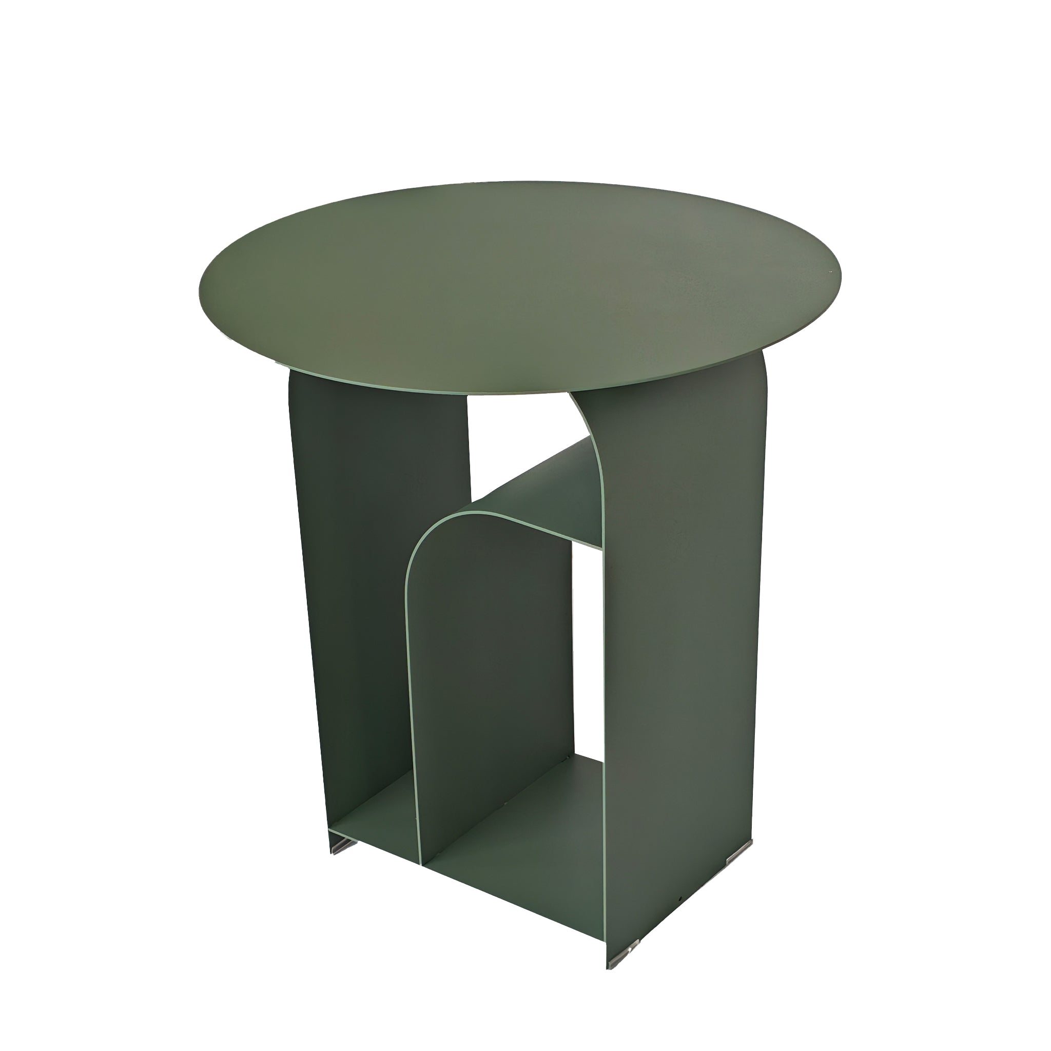 38cm Round Side Table – Sage Green