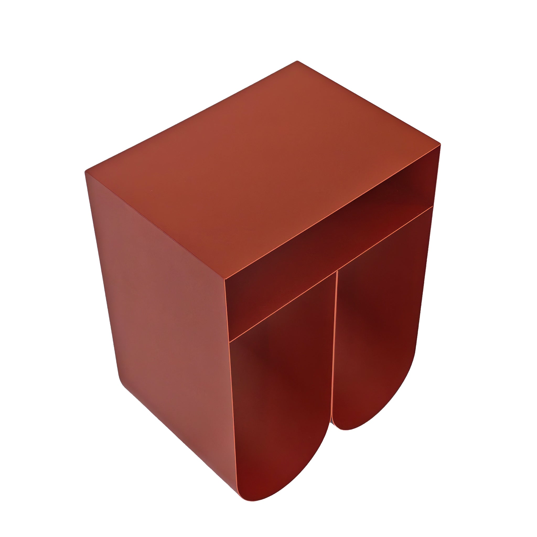 35.5cm Side Table – Burgundy Red