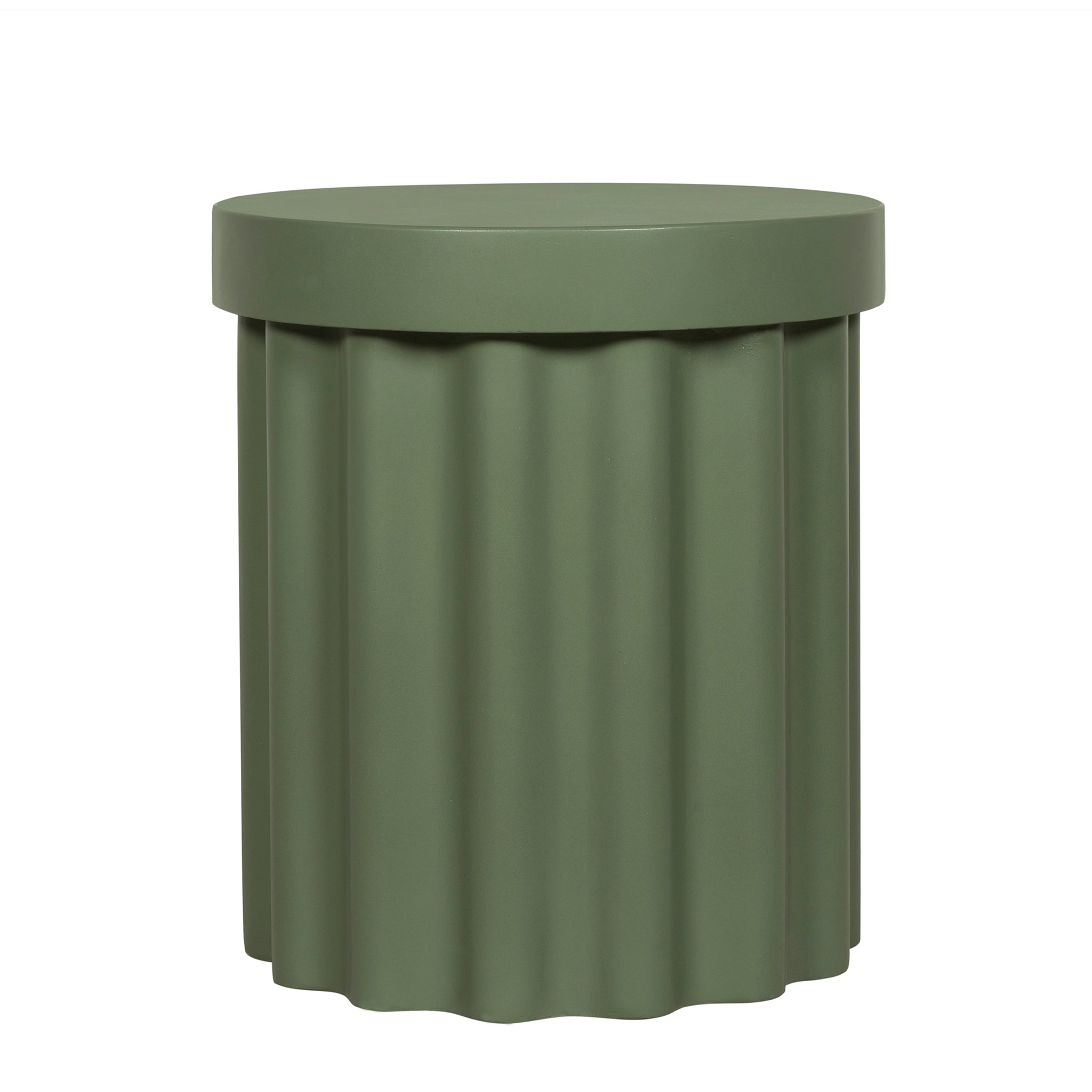 40cm Concrete Side Table – Green
