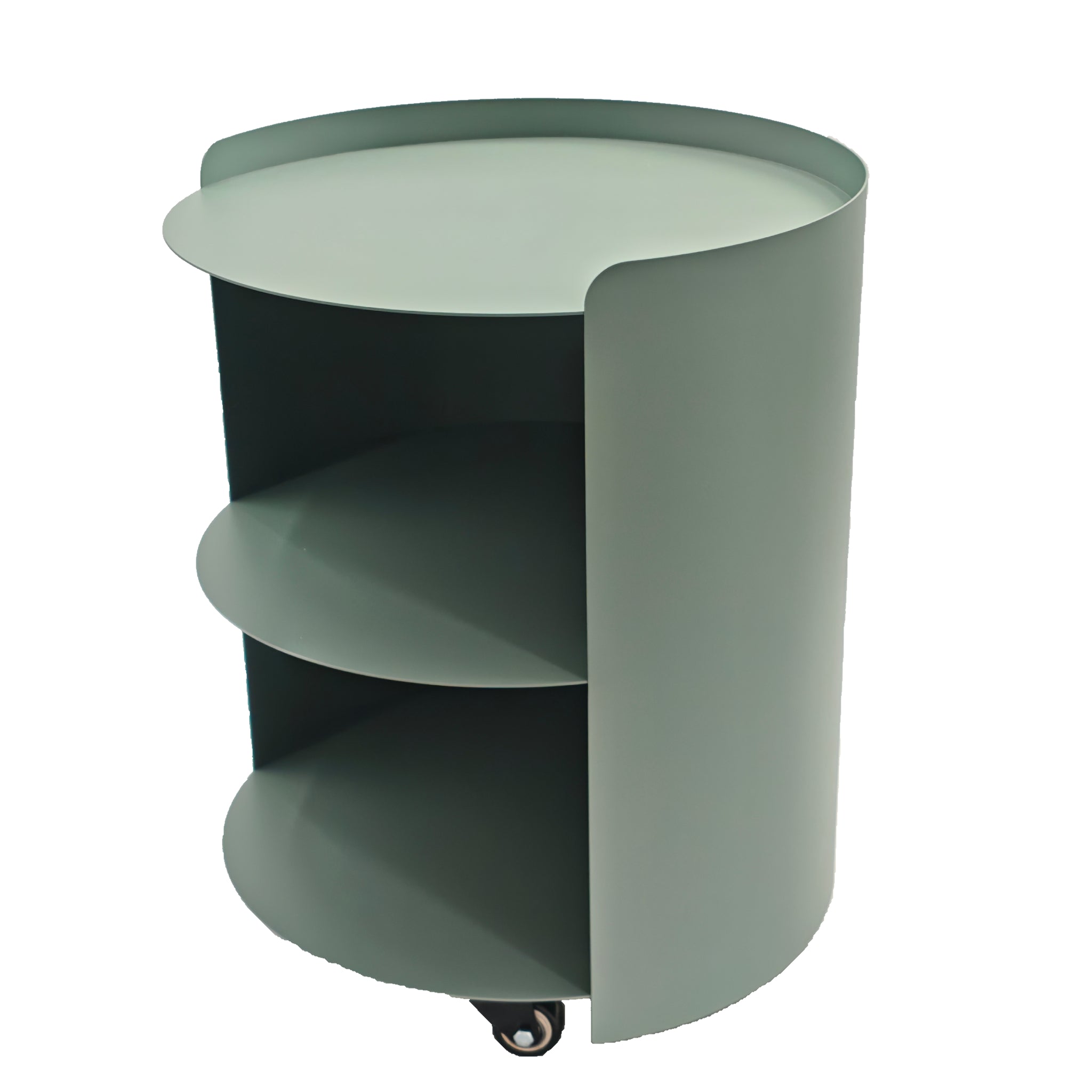 37cm Round Side Table – Sage Green