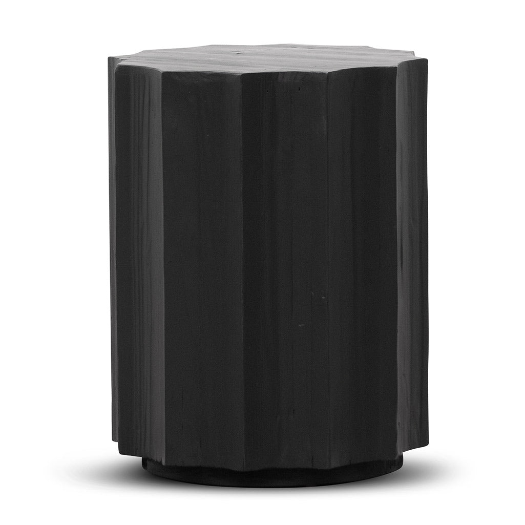 40cm (D) recycled Side Table – Full Black
