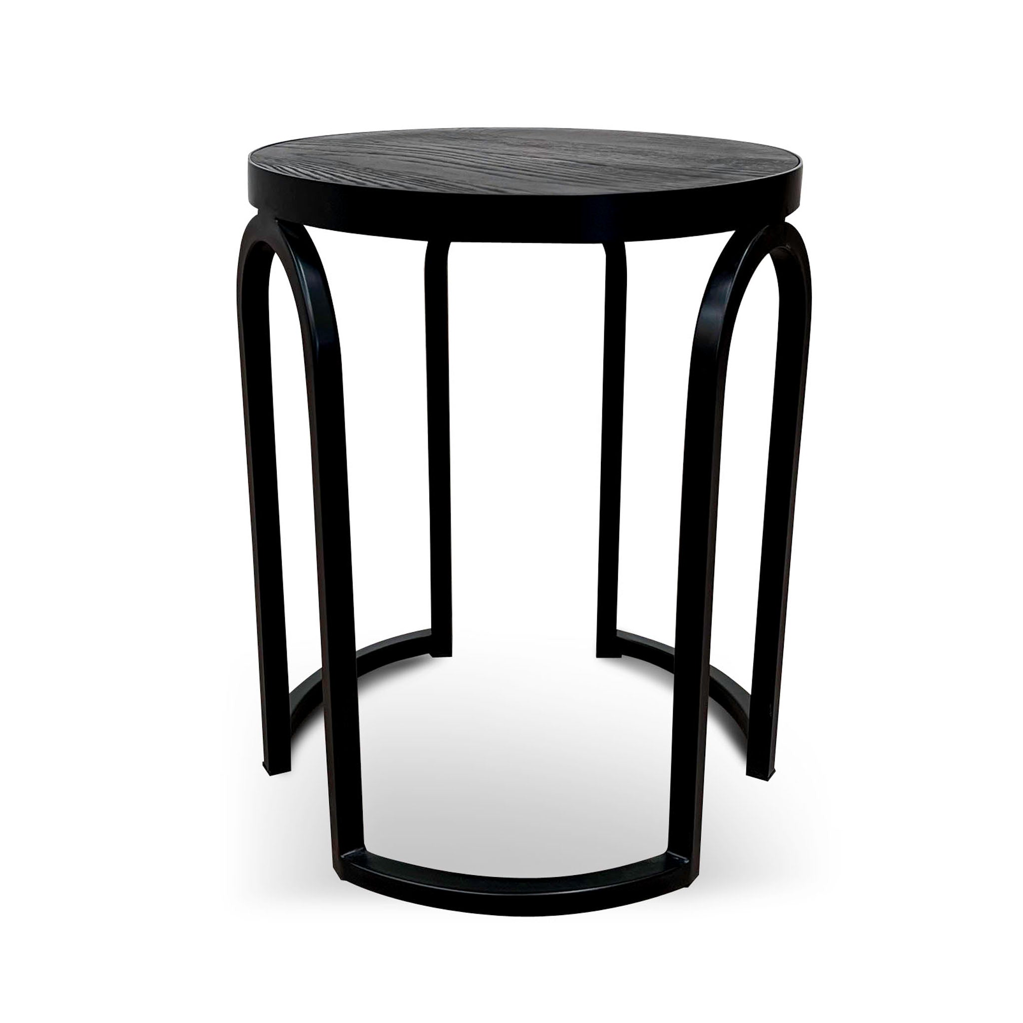 Oak Side Table – Full Black