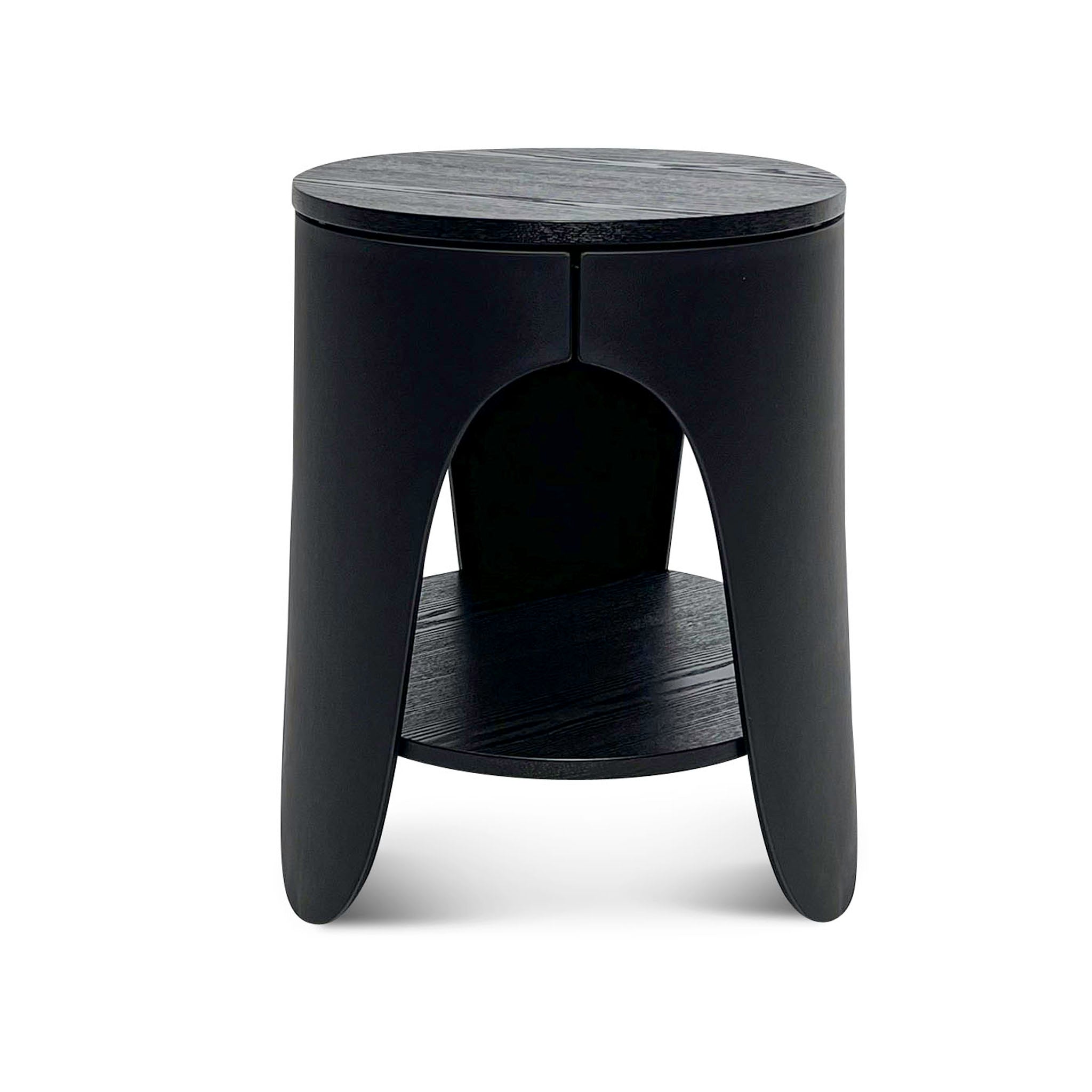 Round Side Table – Full Black