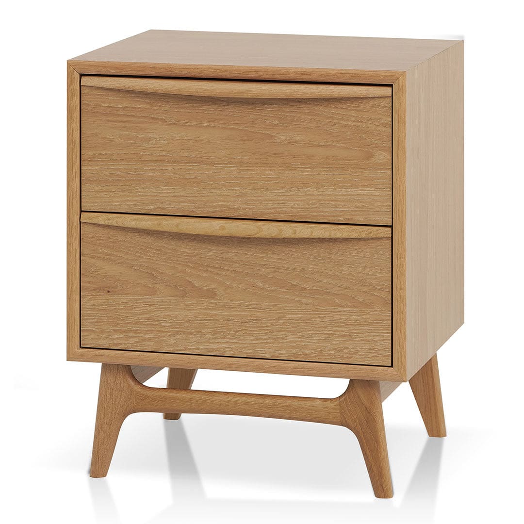 2 Drawer Bedside Table – Natural Oak