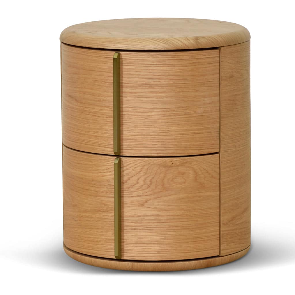 46cm Round Bedside Table – Natural