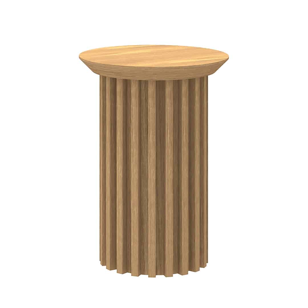 Round Side Table – Natural Oak