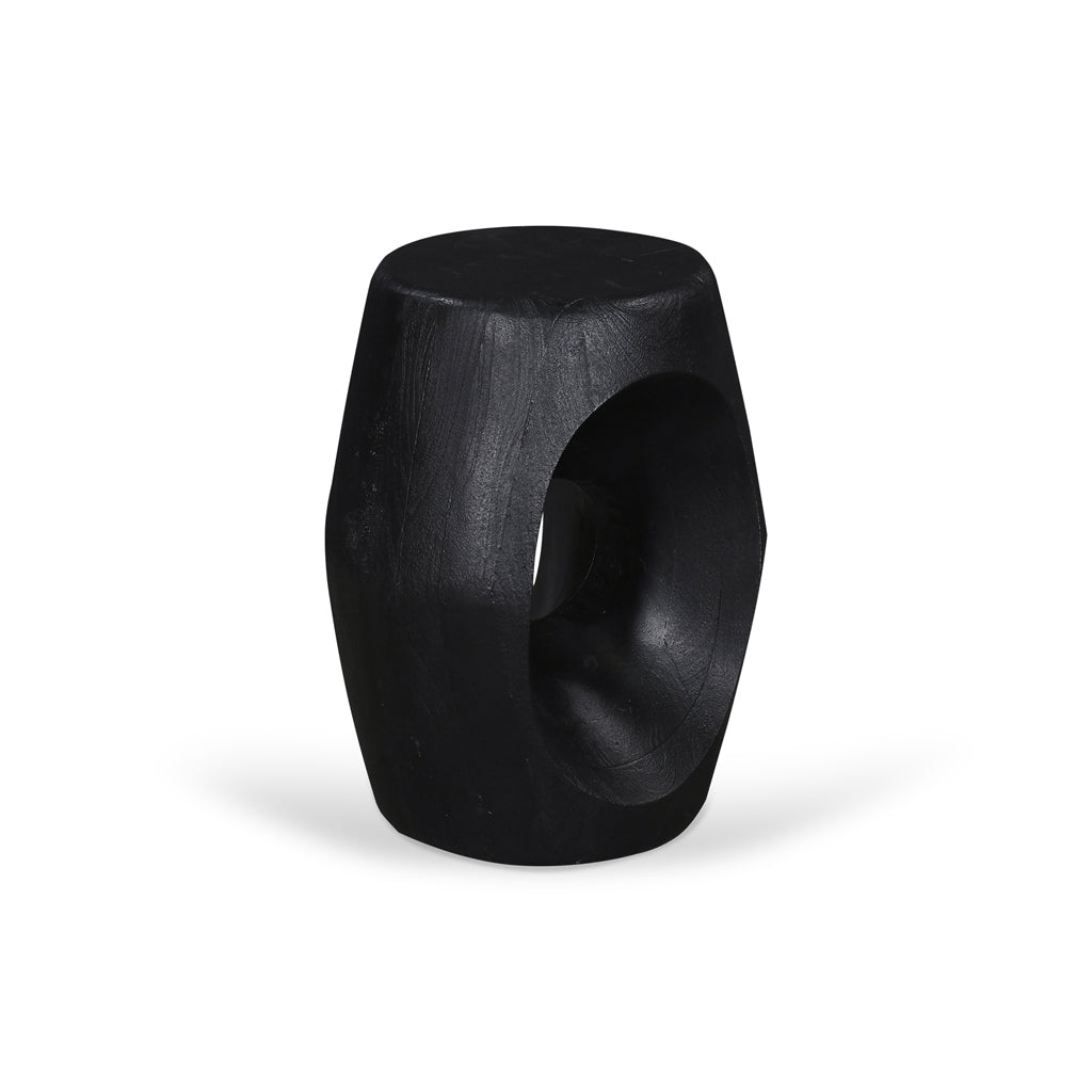 40cm Round Side Table – Full Black