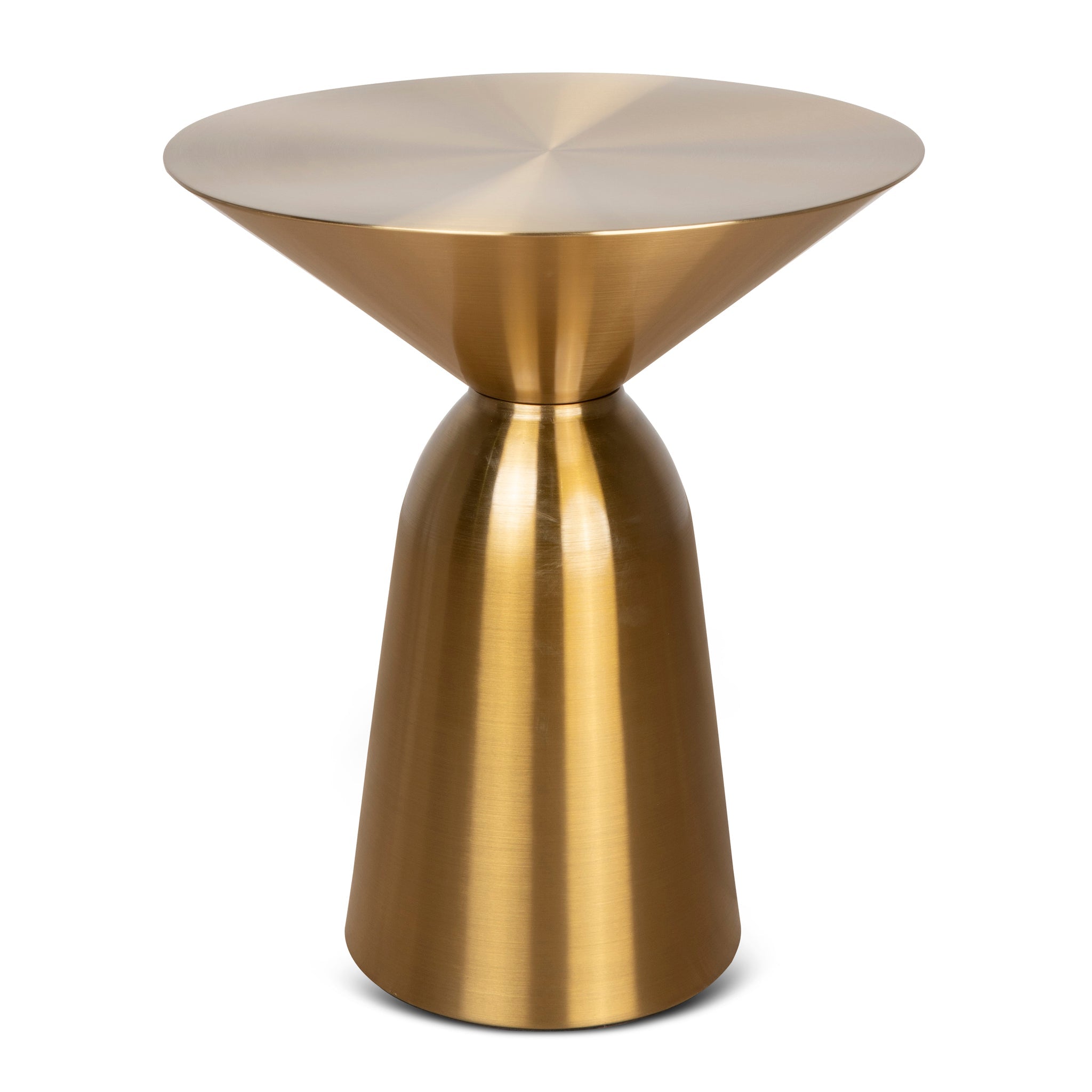 45cm Round Side Table – Gold