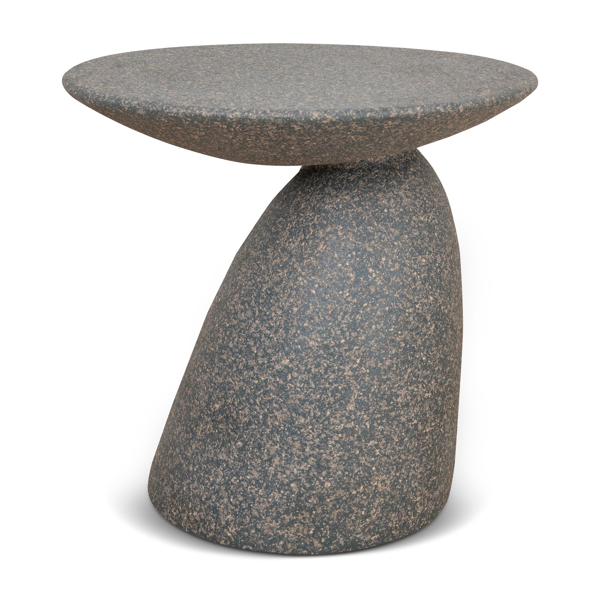 60cm Fibre Glass Side Table – Charcoal Latte