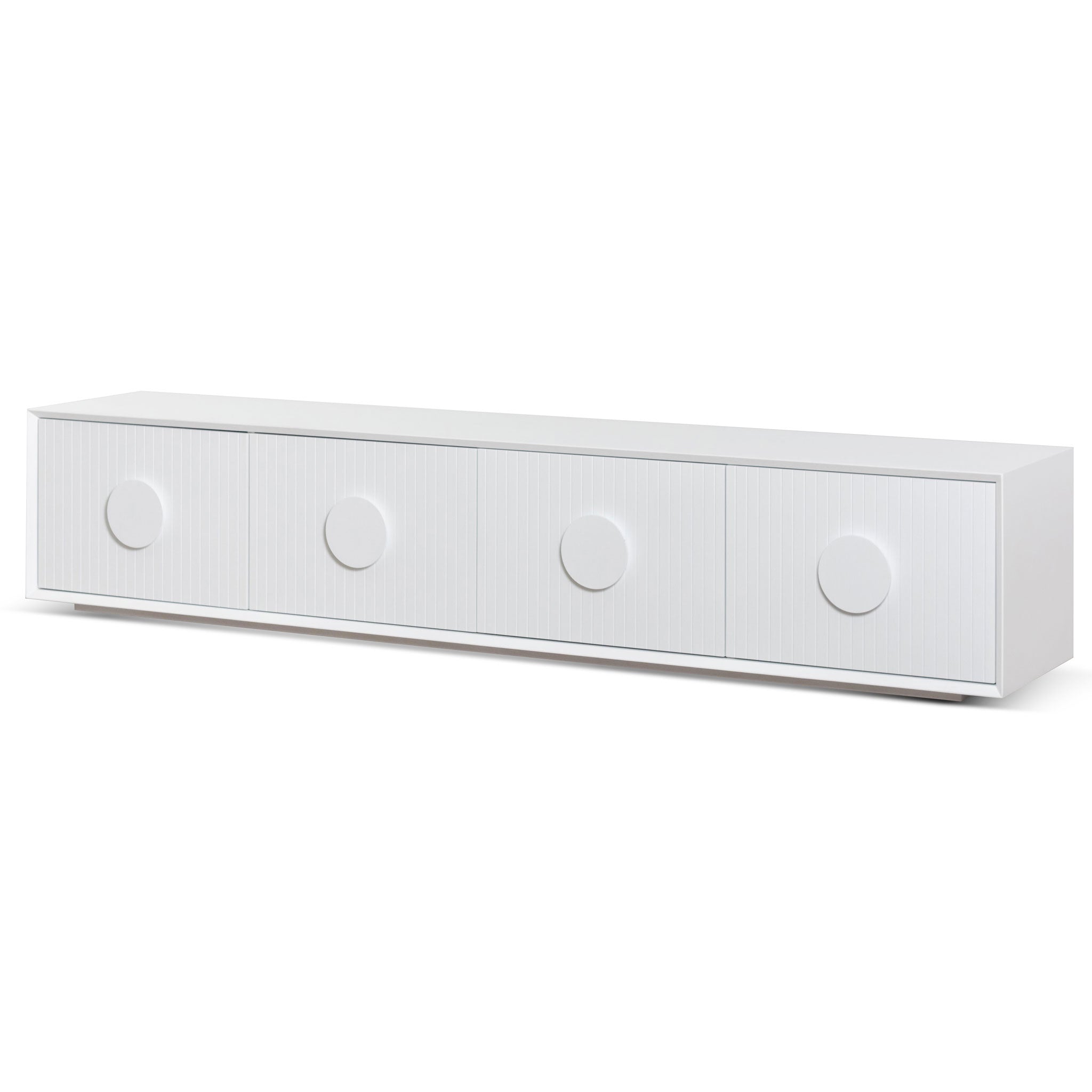 2.3m Wooden Entertainment TV Unit – White