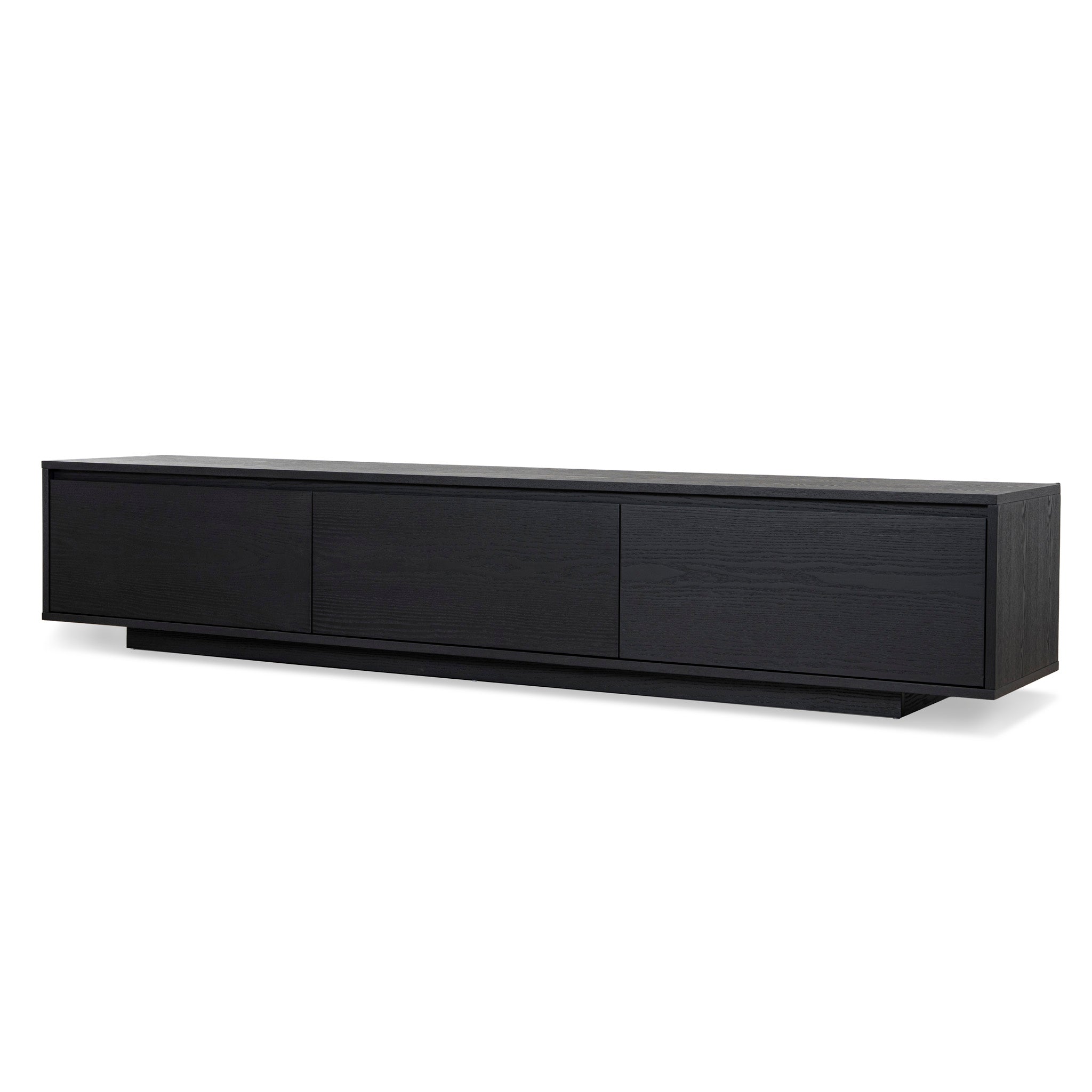 2.3m Wooden Entertainment Unit – Full Black