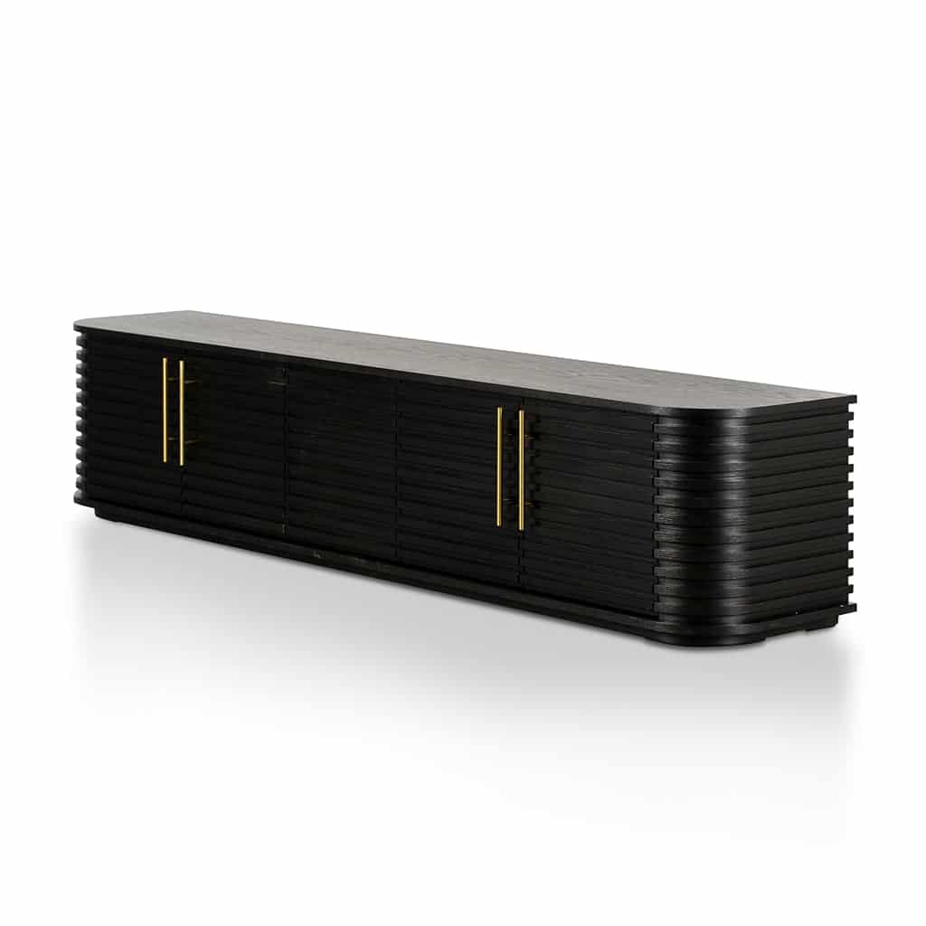 2.3m TV Entertainment Unit – Textured Espresso Black