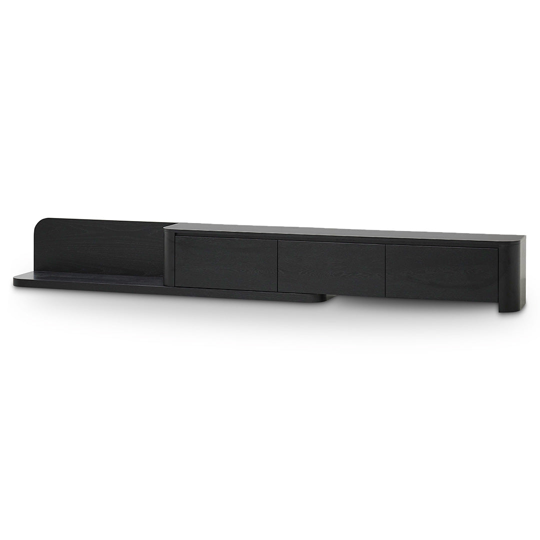 Expandable TV Entertainment Unit – Full Black Oak