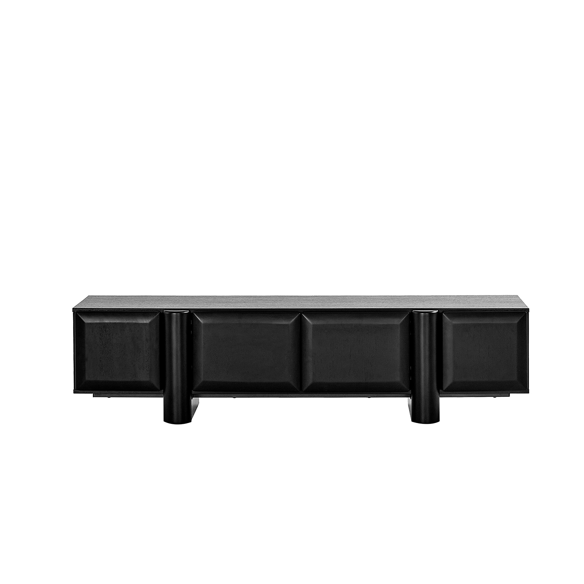 1.6m TV Entertainment Unit – Full Black (160cm (W) x 45cm (D) x 40cm (H))