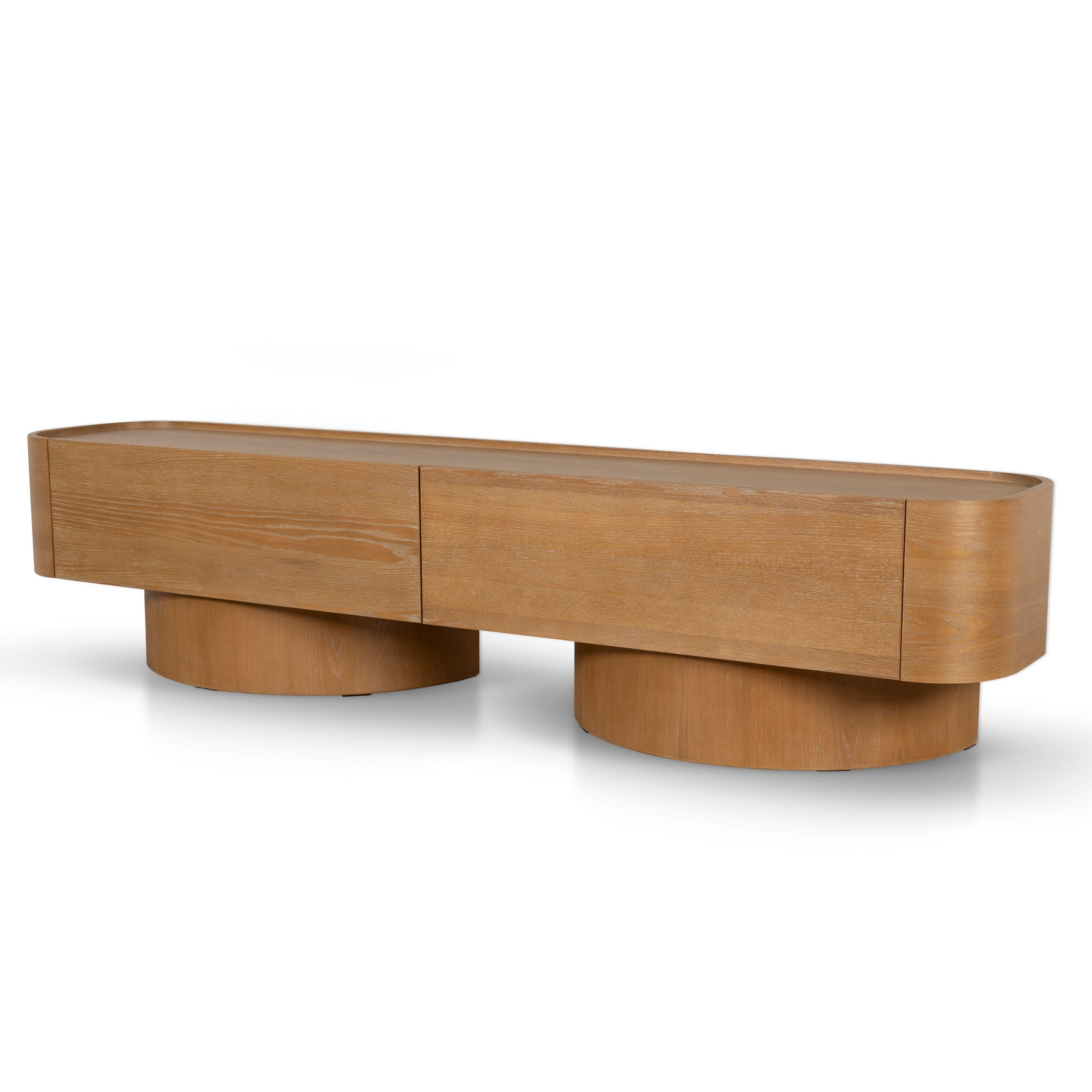 2.2m TV Entertainment Unit – Dusty Oak