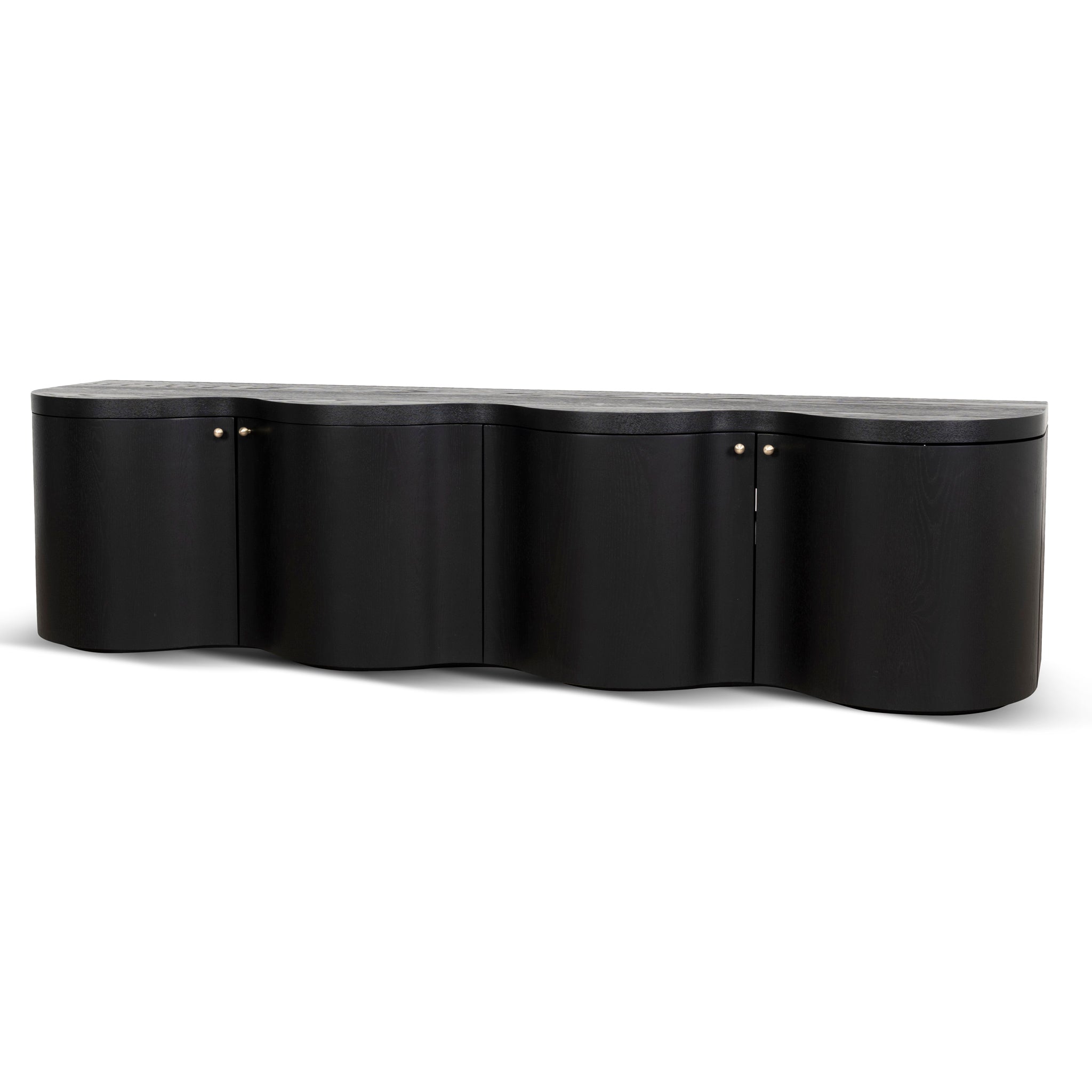 2.15m TV Entertainment Unit – Textured Espresso Black