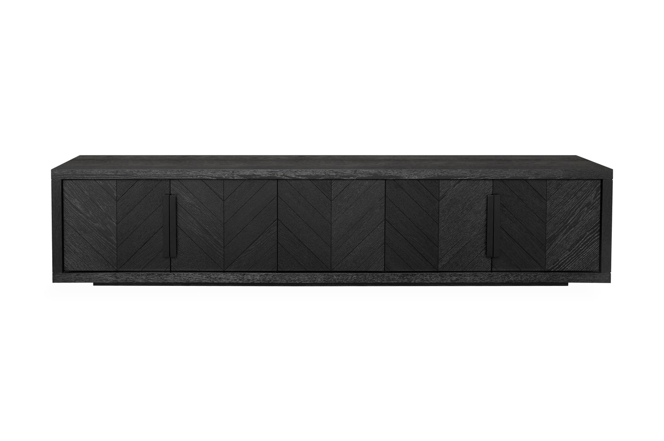 2.23m Entertainment TV Unit – Textured Espresso Black