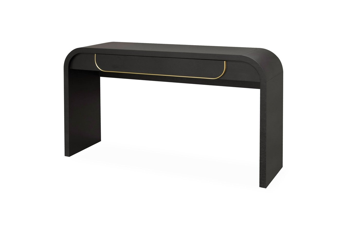 1.4m Console Table – Textured Espresso Black (140cm (W) x 40cm (D) x 78cm (H))