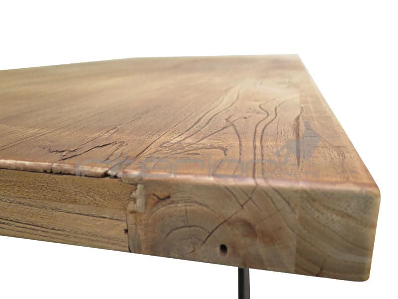 Reclaimed Elm Wood Table 1.5m - Rustic Natural — view 8