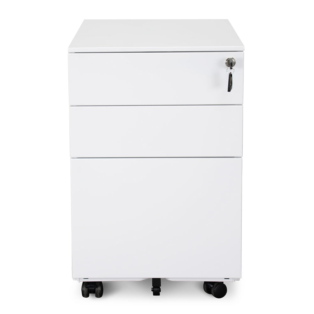 3 Drawers Mobile Pedestal – White