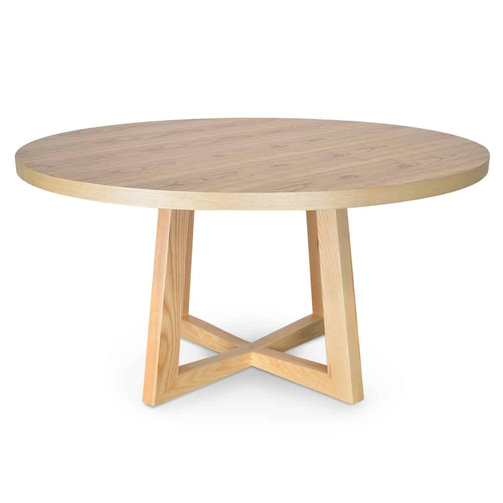 1.5m Round Dining Table – Natural (150cm (D) x 77cm (W) x 73cm (H))