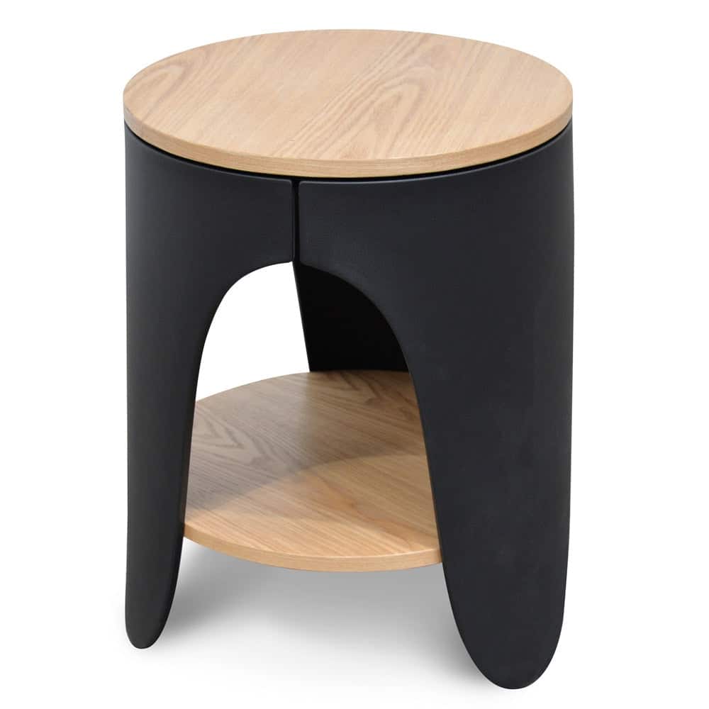Side Table – Natural – Black
