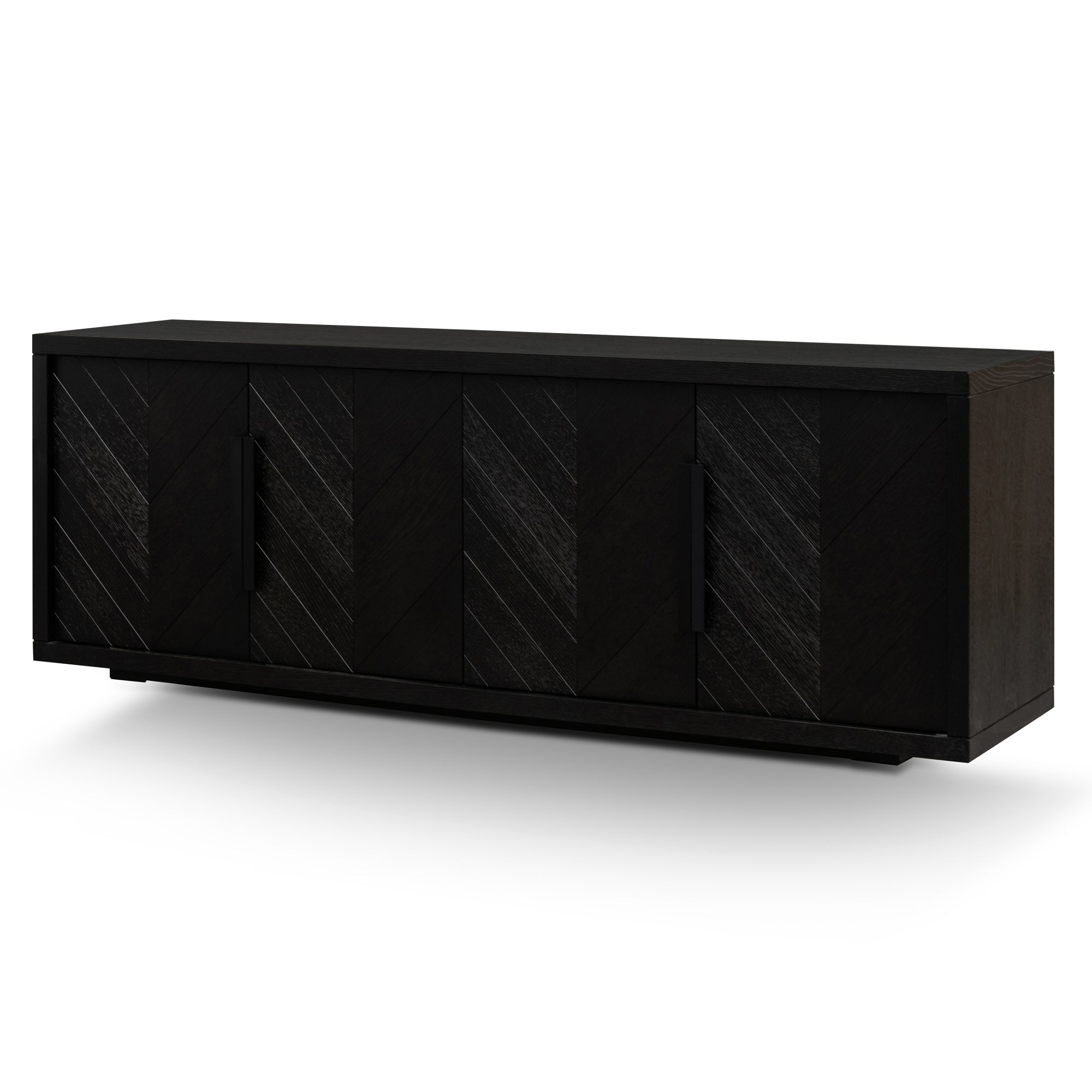 2m Buffet Unit – Textured Espresso Black (200cm (W) x 50cm (D) x 70cm (H))