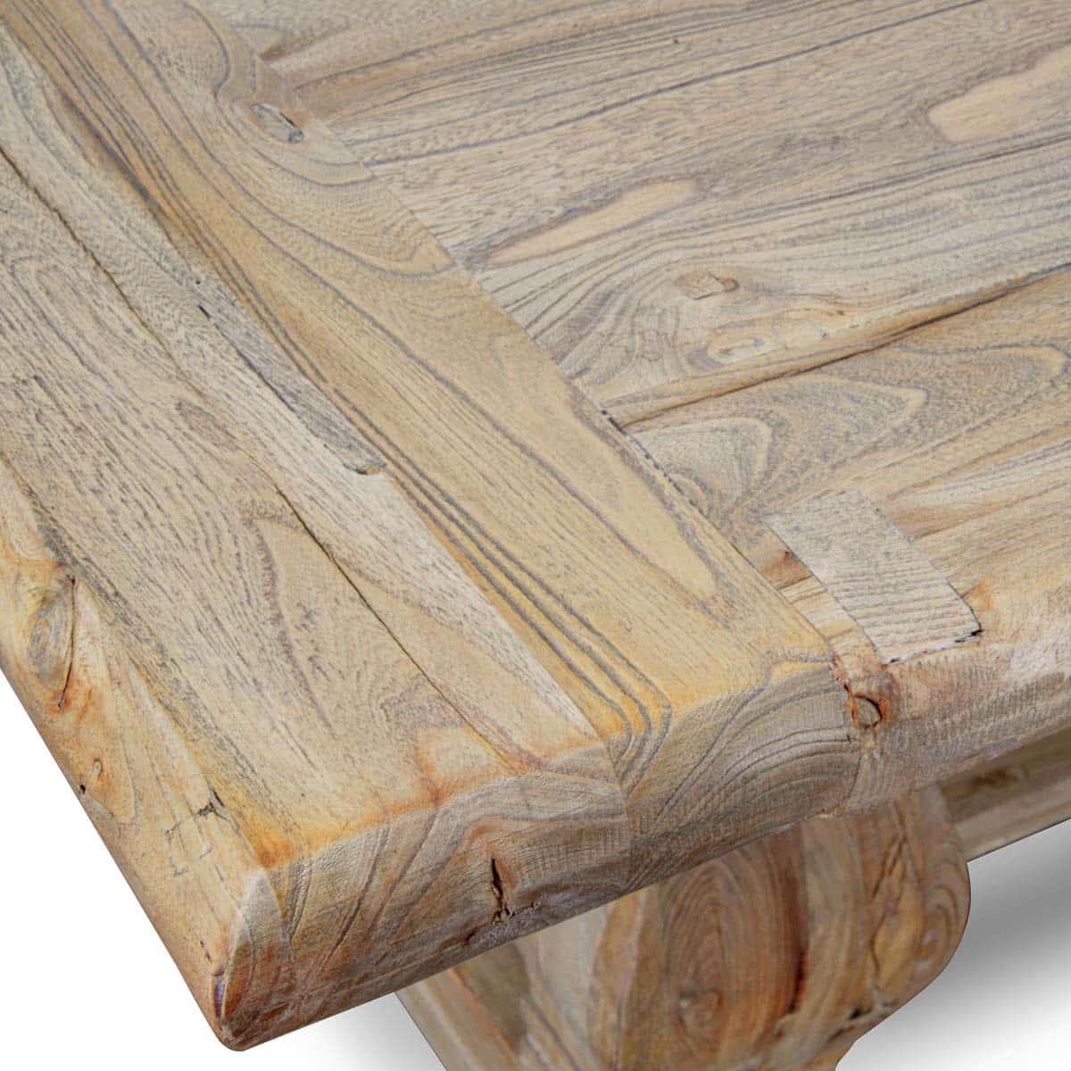 Wood Dining Table 2.4m - Rustic Natural — view 2