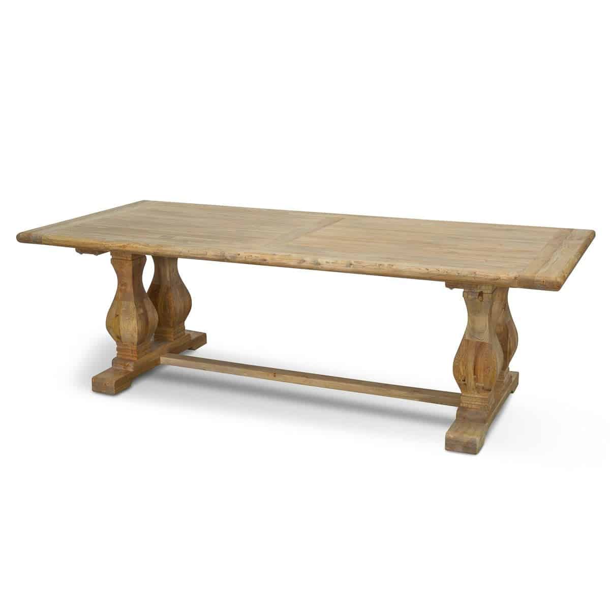 Wood Dining Table 2.4m – Rustic Natural