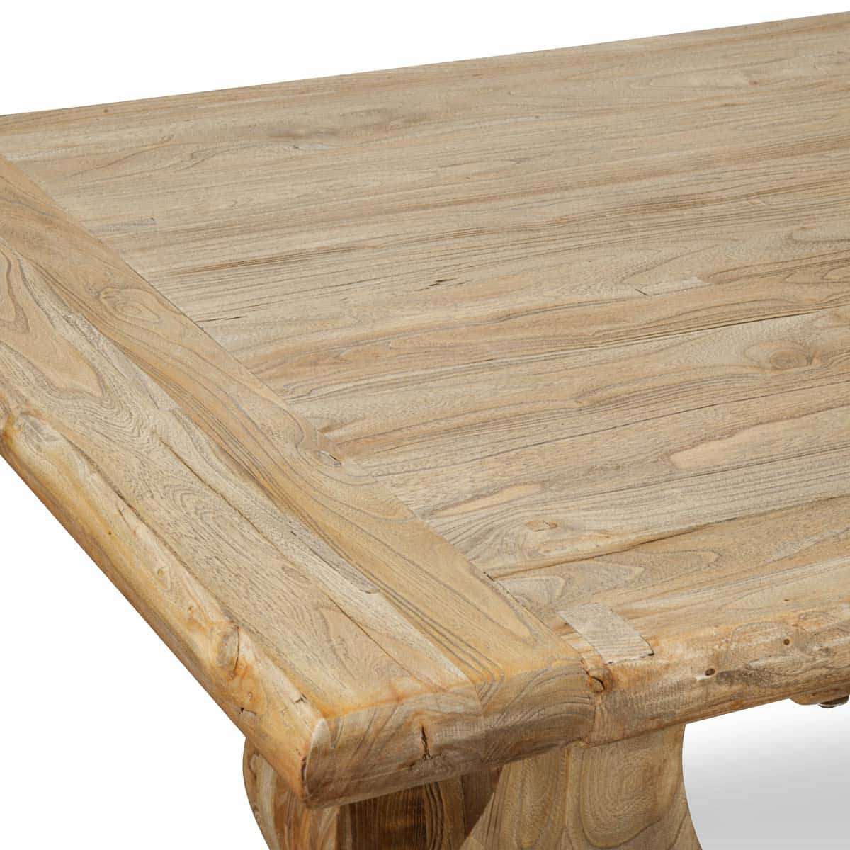 Wood Dining Table 2.4m - Rustic Natural — view 6